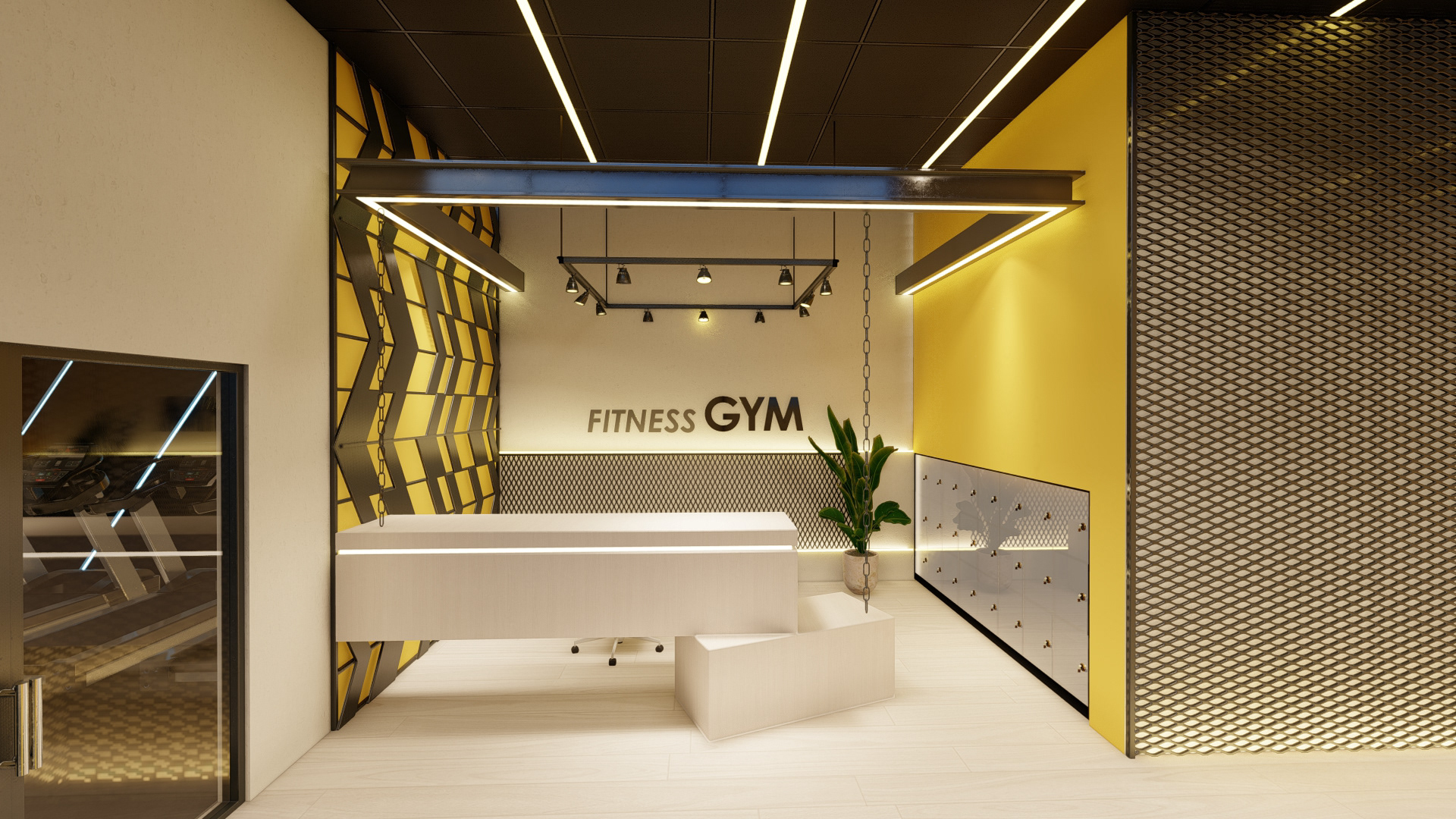 Render Interior - Recepción