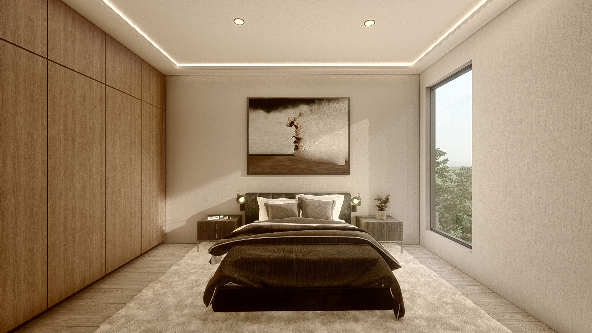 Render Interior - Recámara Secundaria