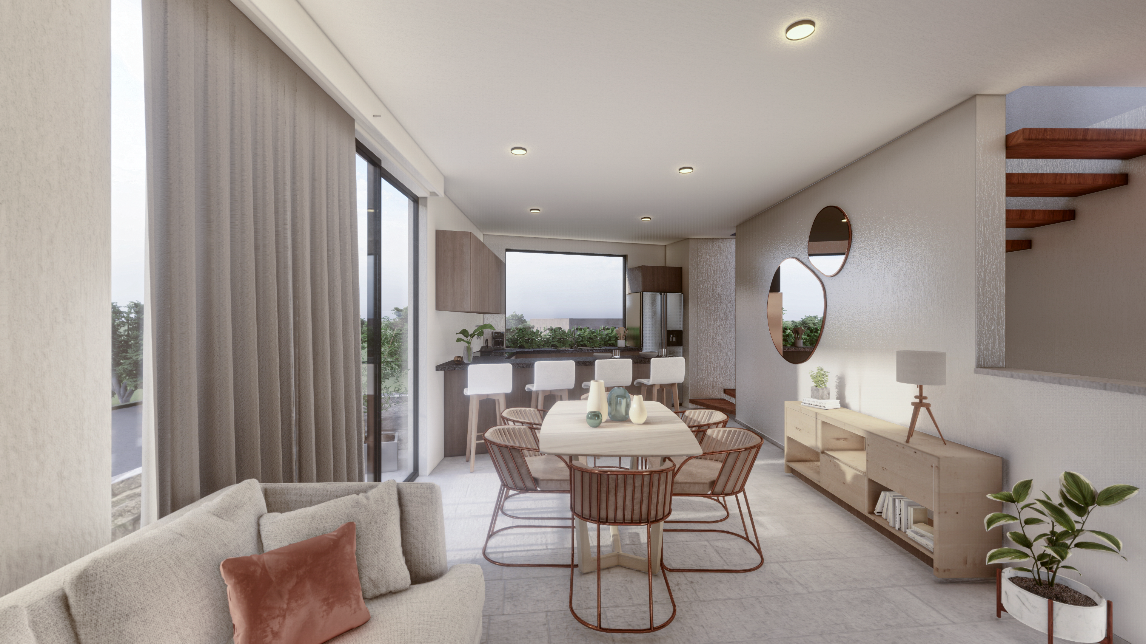Render Interior - Área Común