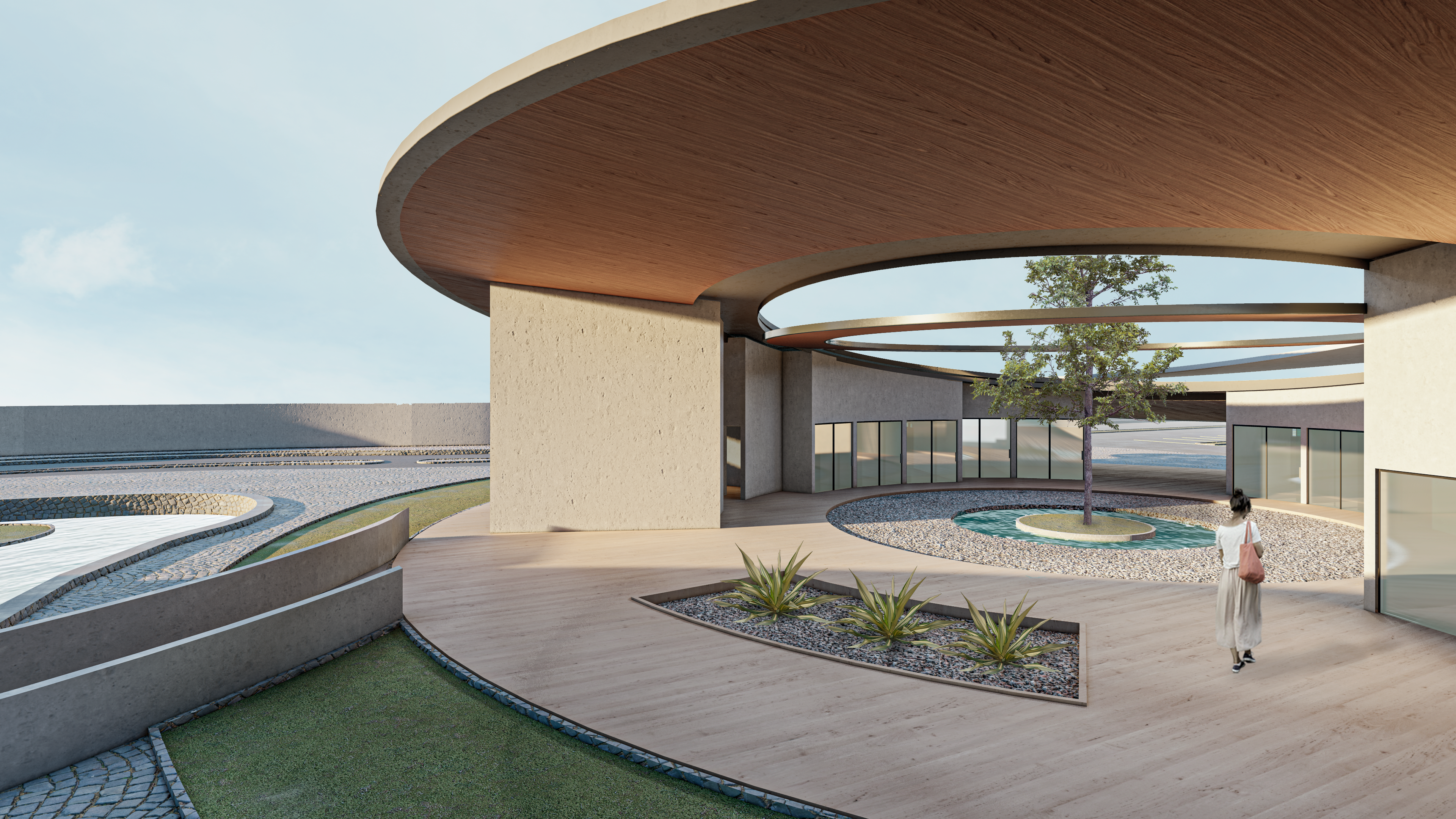 Render Exterior - Área Comercial