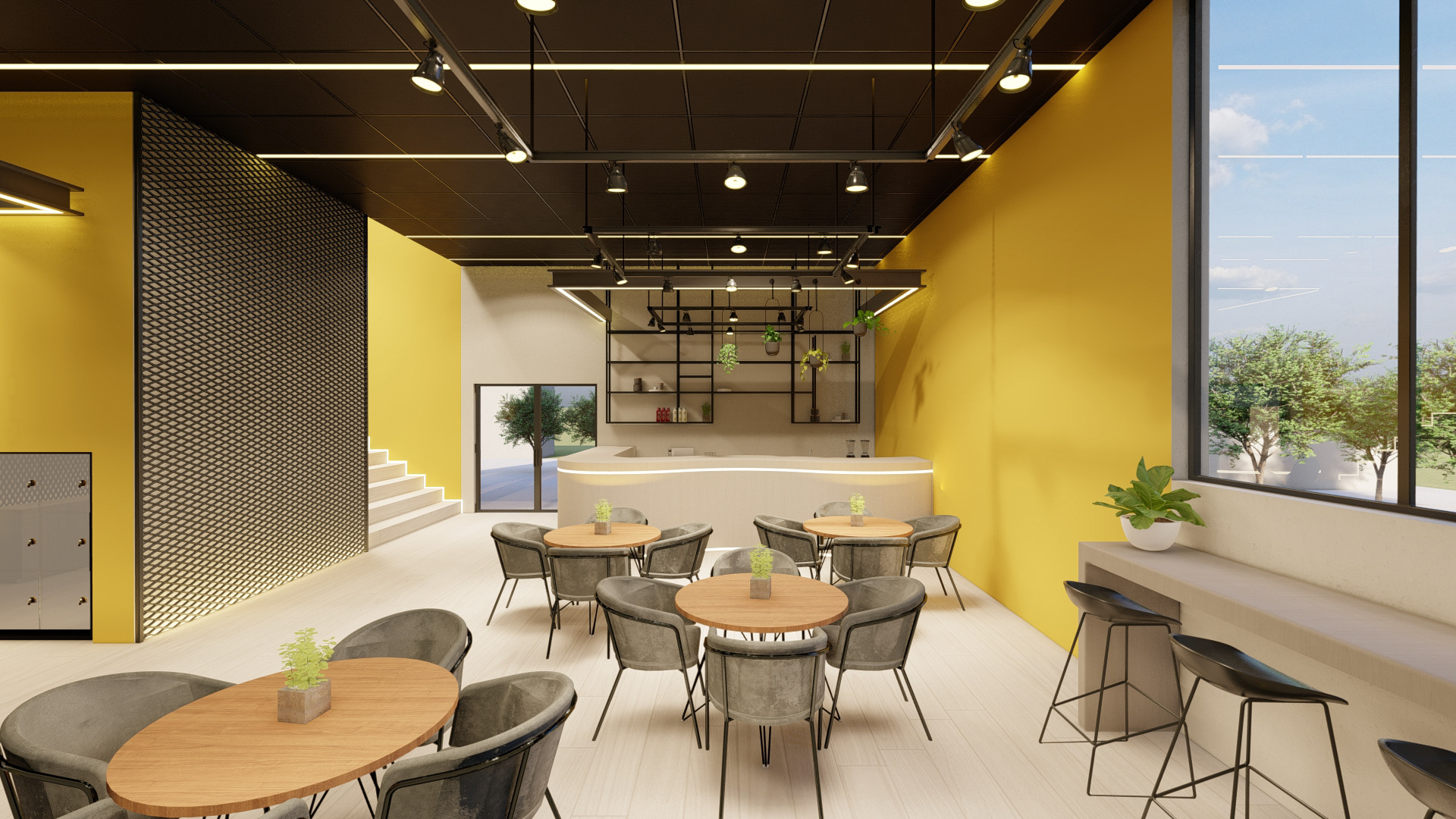Render Interior - Snack Bar