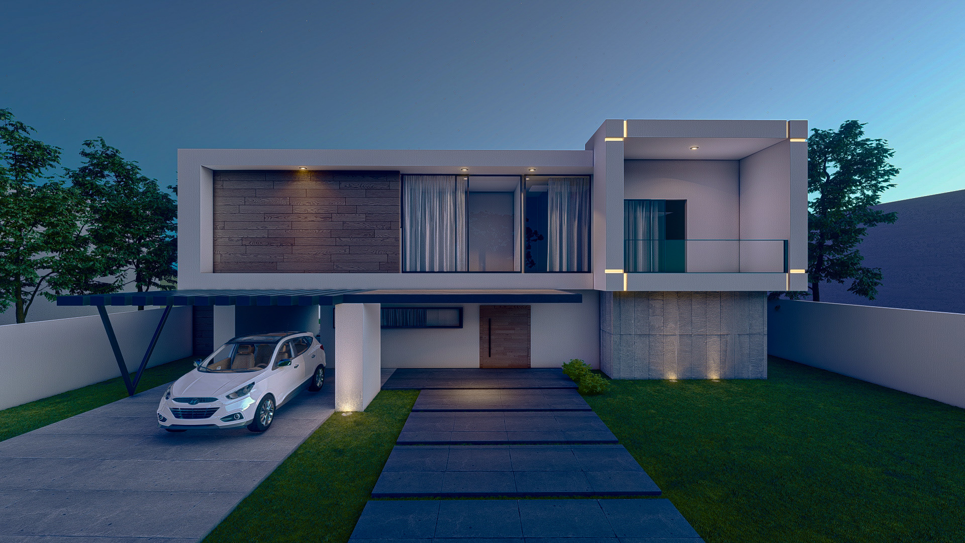 Render Exterior - Noche