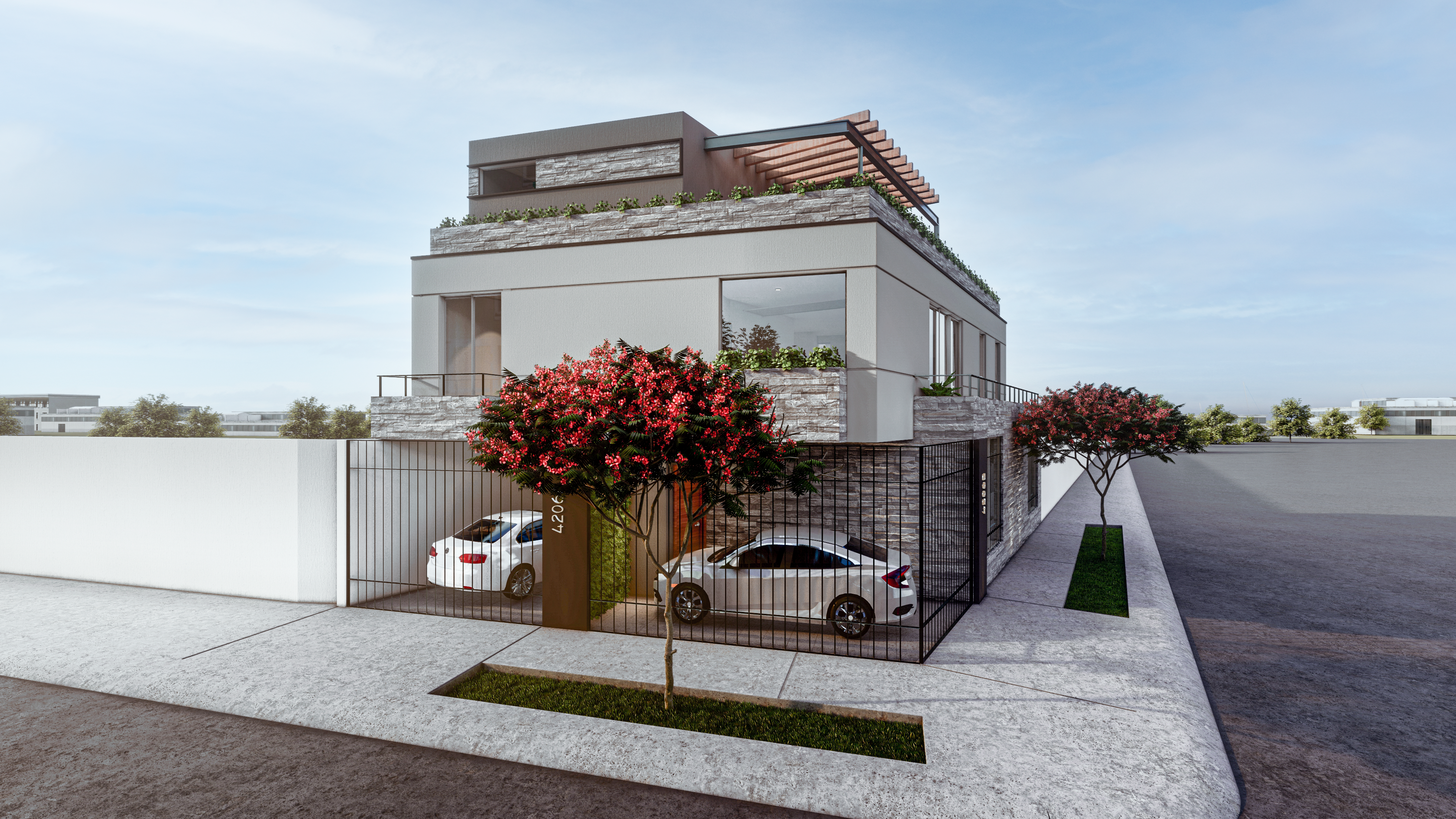 Render Exterior - Fachada