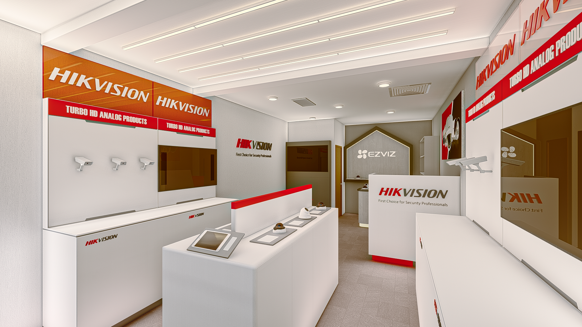 Render Interior - Tienda HikVision