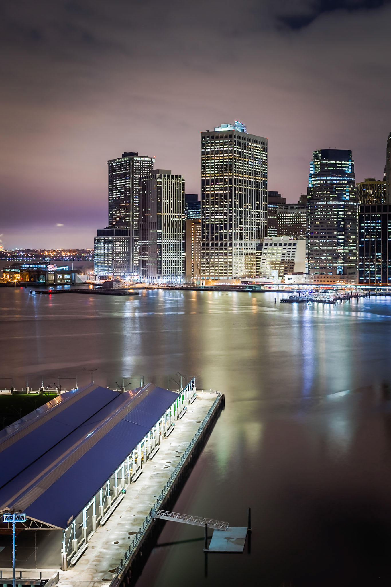 Though the city and river seemed to have calmed for the night, the lights were shouting in their full brilliance of color.