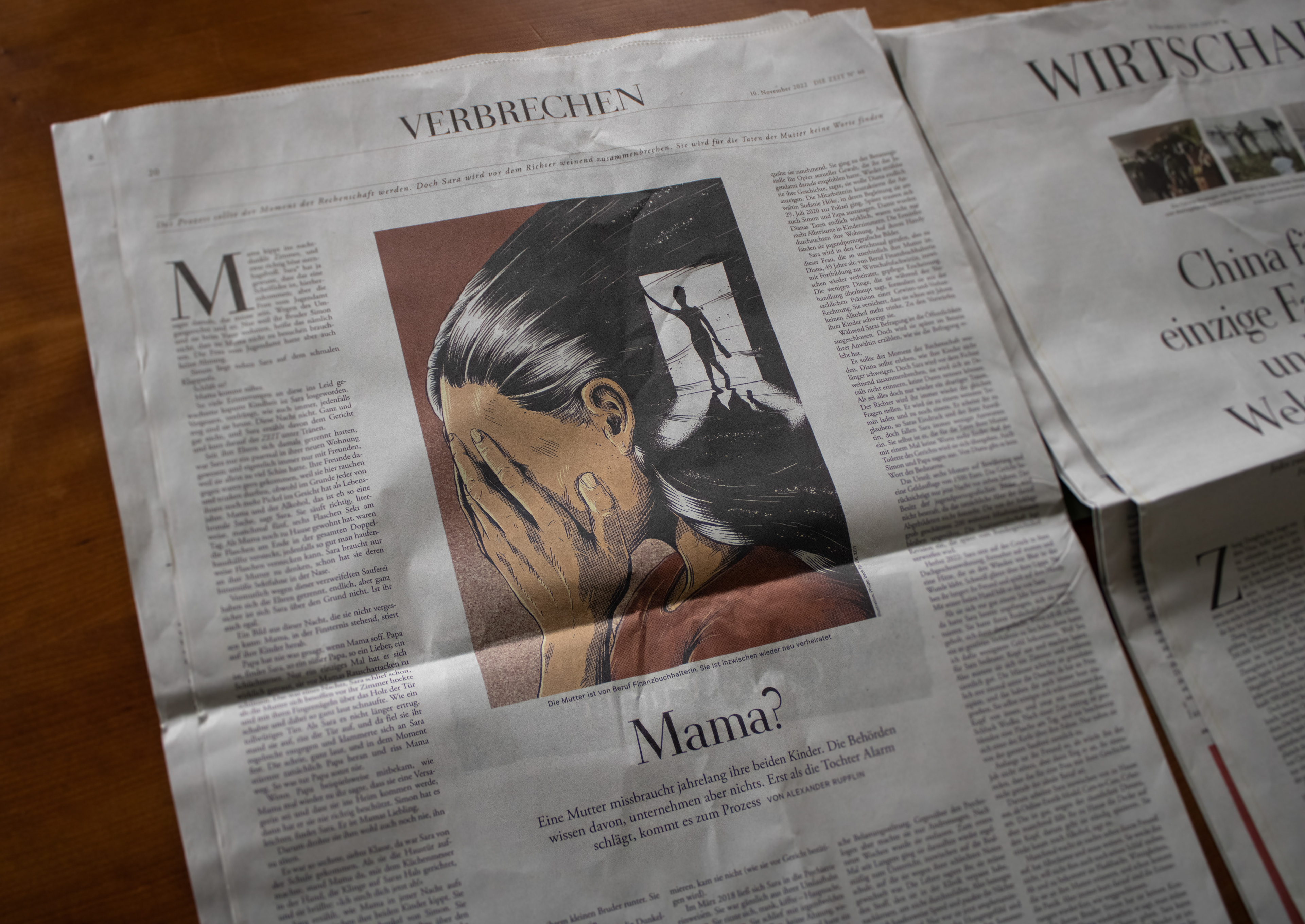 Illustration von Philipp Beck für Die Zeit Verbrechen