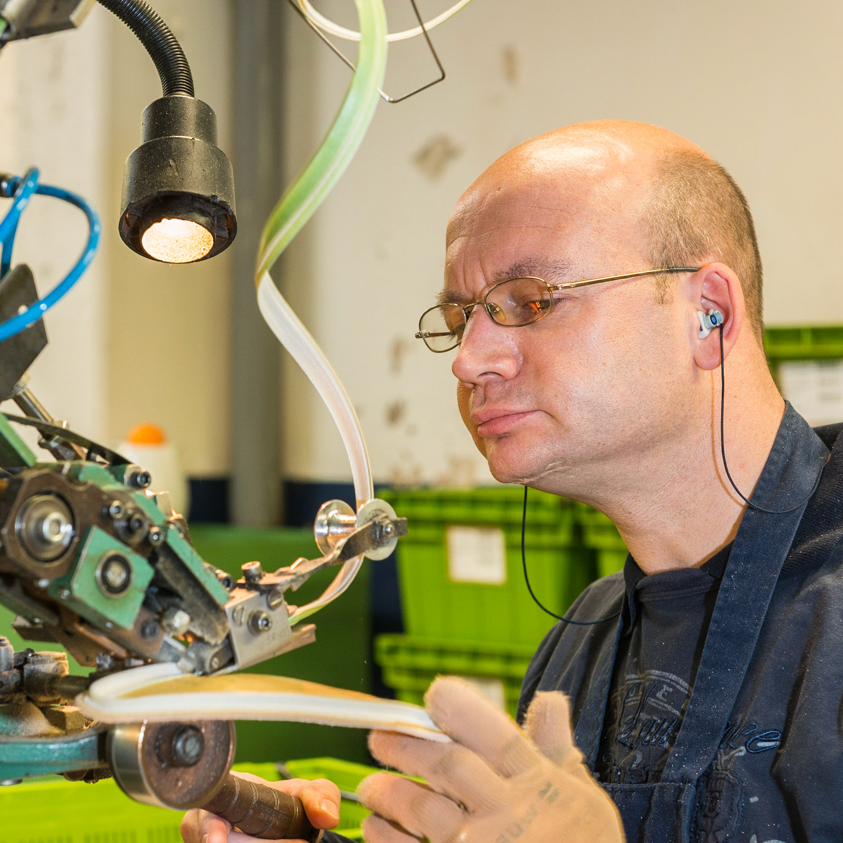 Naaien van de binnenzool.