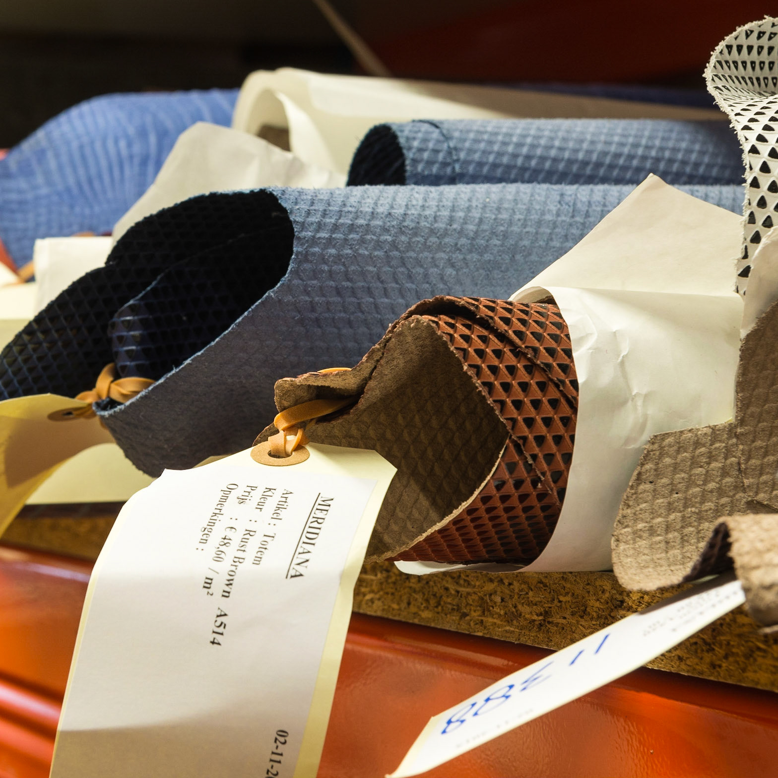 Leermonsters voor nieuwe collectie.