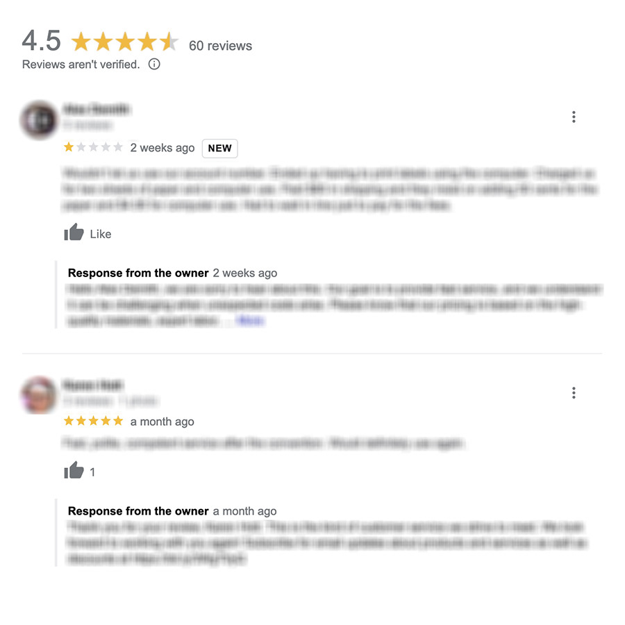 Get reviews and respond in kind.