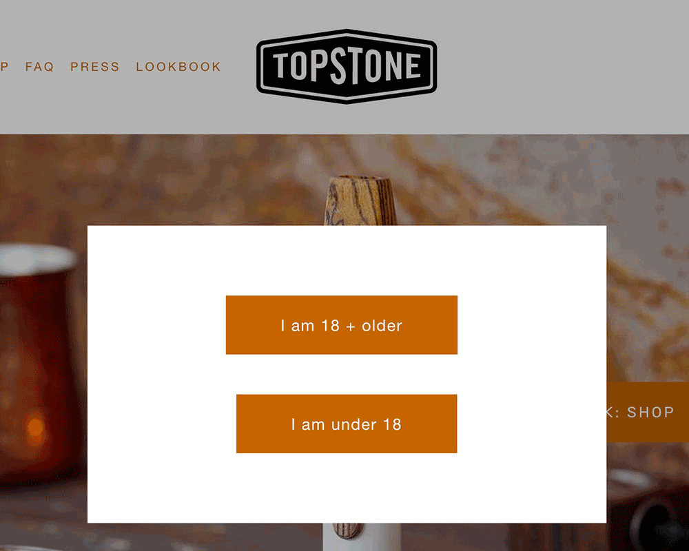 website and online store for e-commerce for Topstone LLC creating concentrate vaporizers.