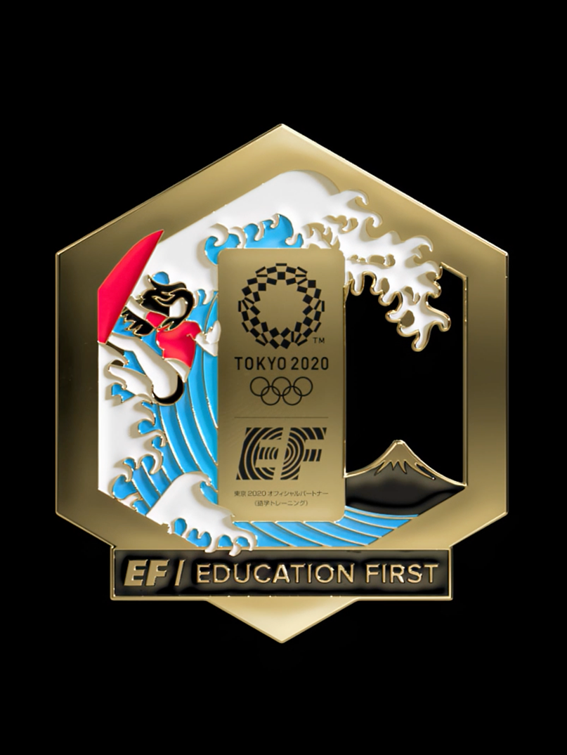 【非売品】Education First 東京オリンピック記念バッジ Travis Purrington - OFFICIAL EF PIN SET, TOKYO 2020 OLYMPIC