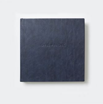 BLIND EMBOSSING: Perhaps our most popular cover style. Select from our range of fonts and supply the text you want us to emboss — typically names and dates. Some fonts allow for two lines of text, some one.