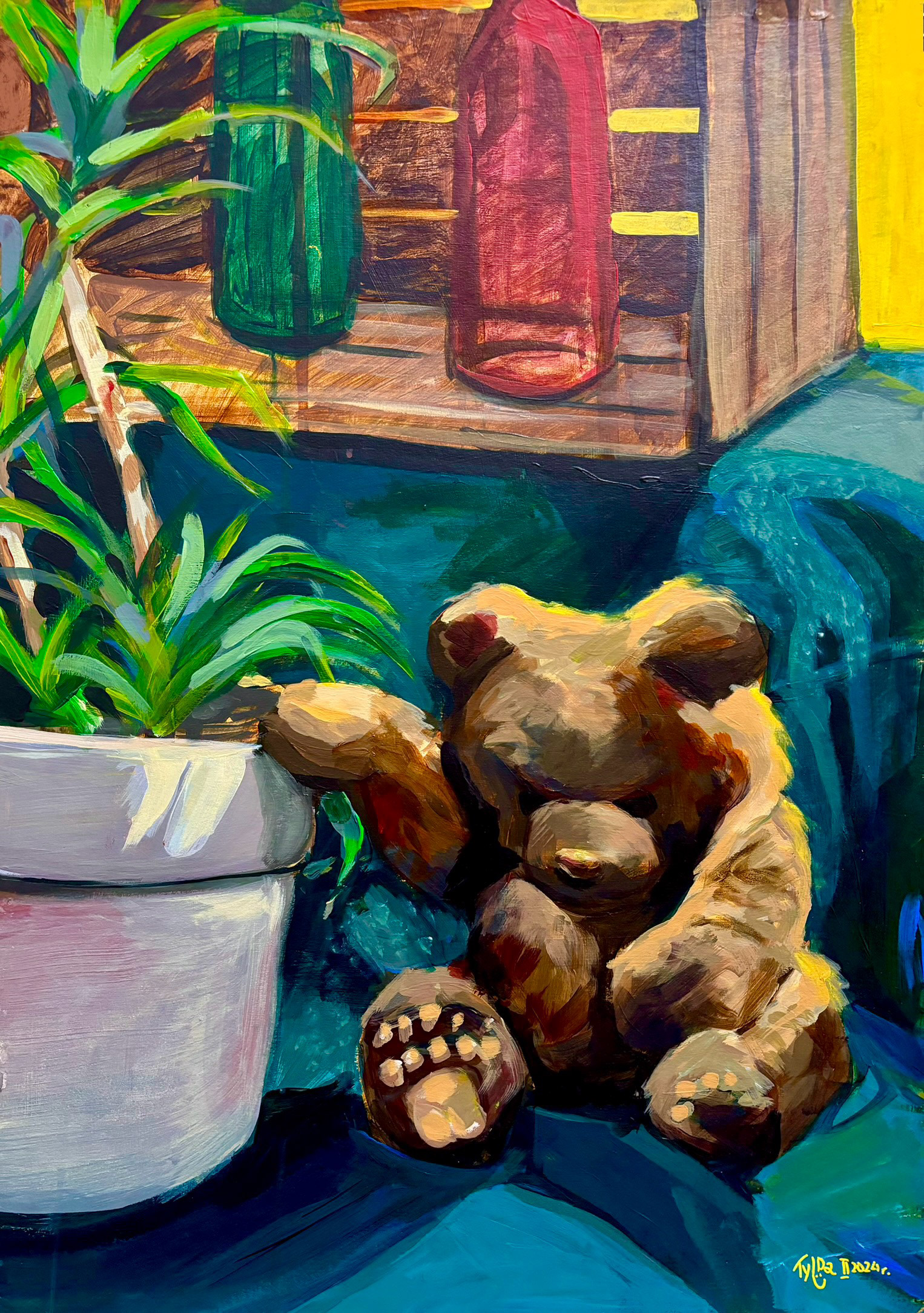 Materials: acrylic paint on cardboard. Measurements: 50x70cm