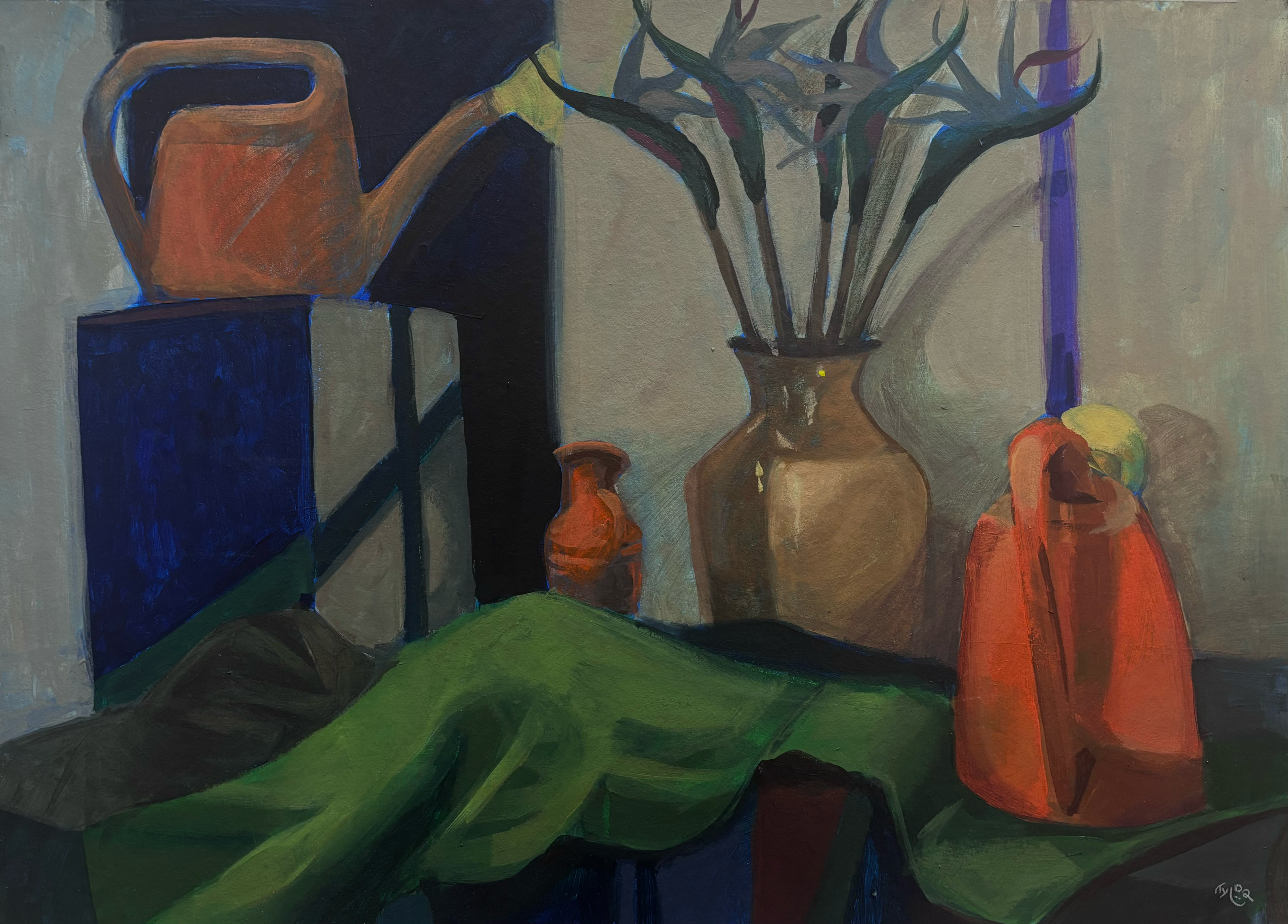 Materials: acrylic paint on cardboard. Measurements: 50x70cm