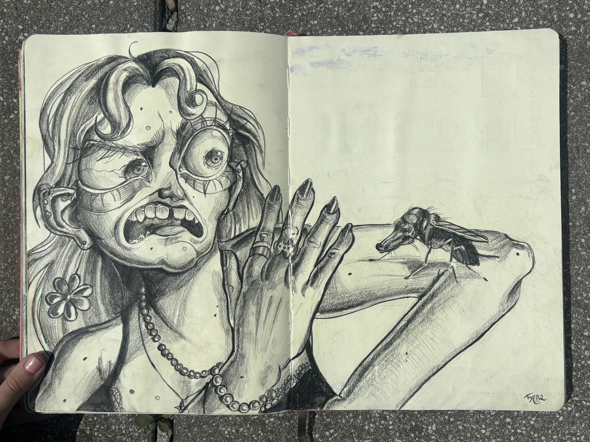 untitled, A3, crayon, 2025