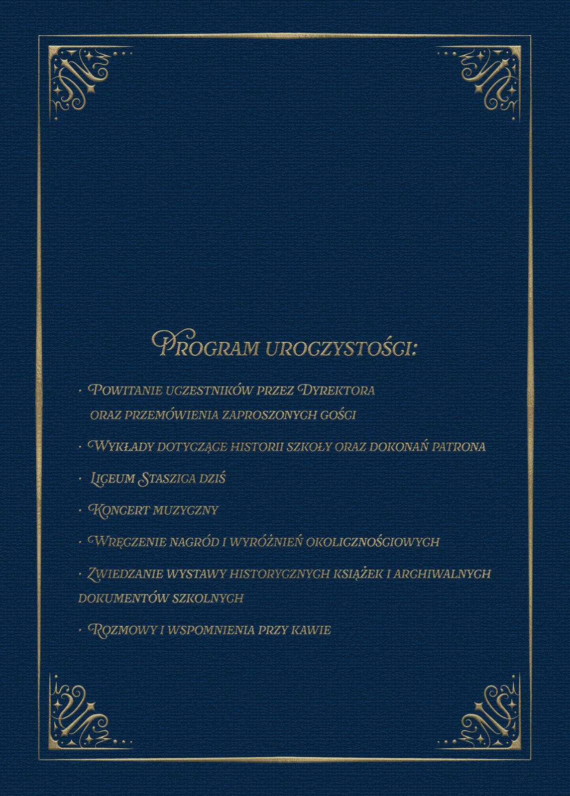 120th High School Anniversary Invitation (page 2)