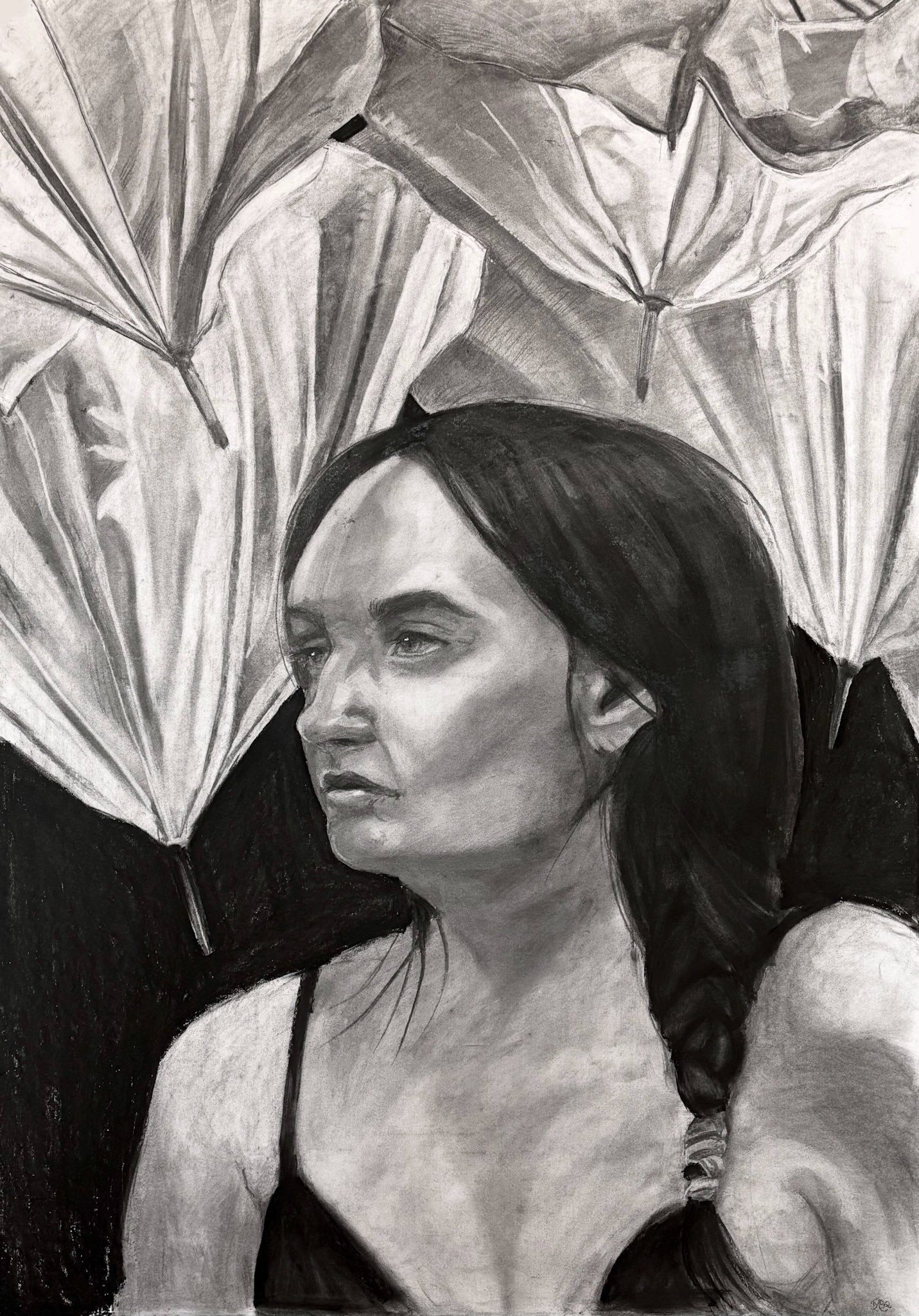100 x 70 cm, charcoal, 2025
