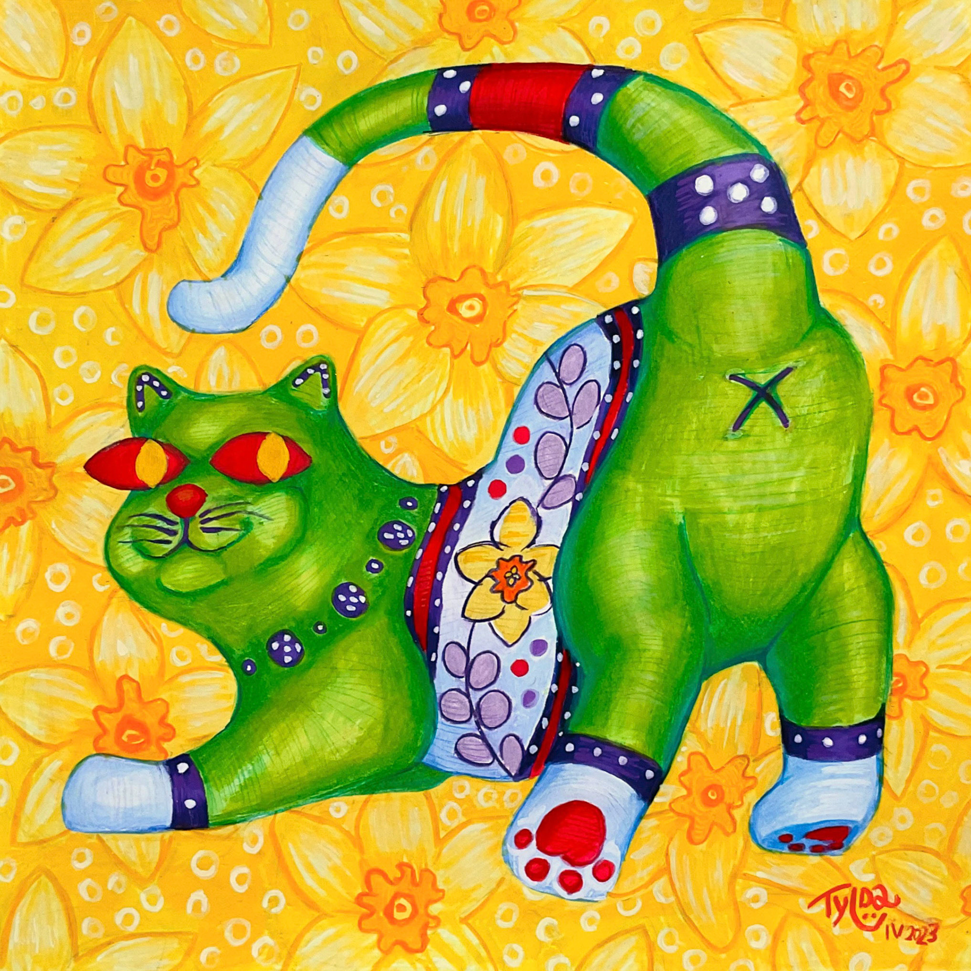 untitled, 30 x 30cm, colored pencils and markers, 2023