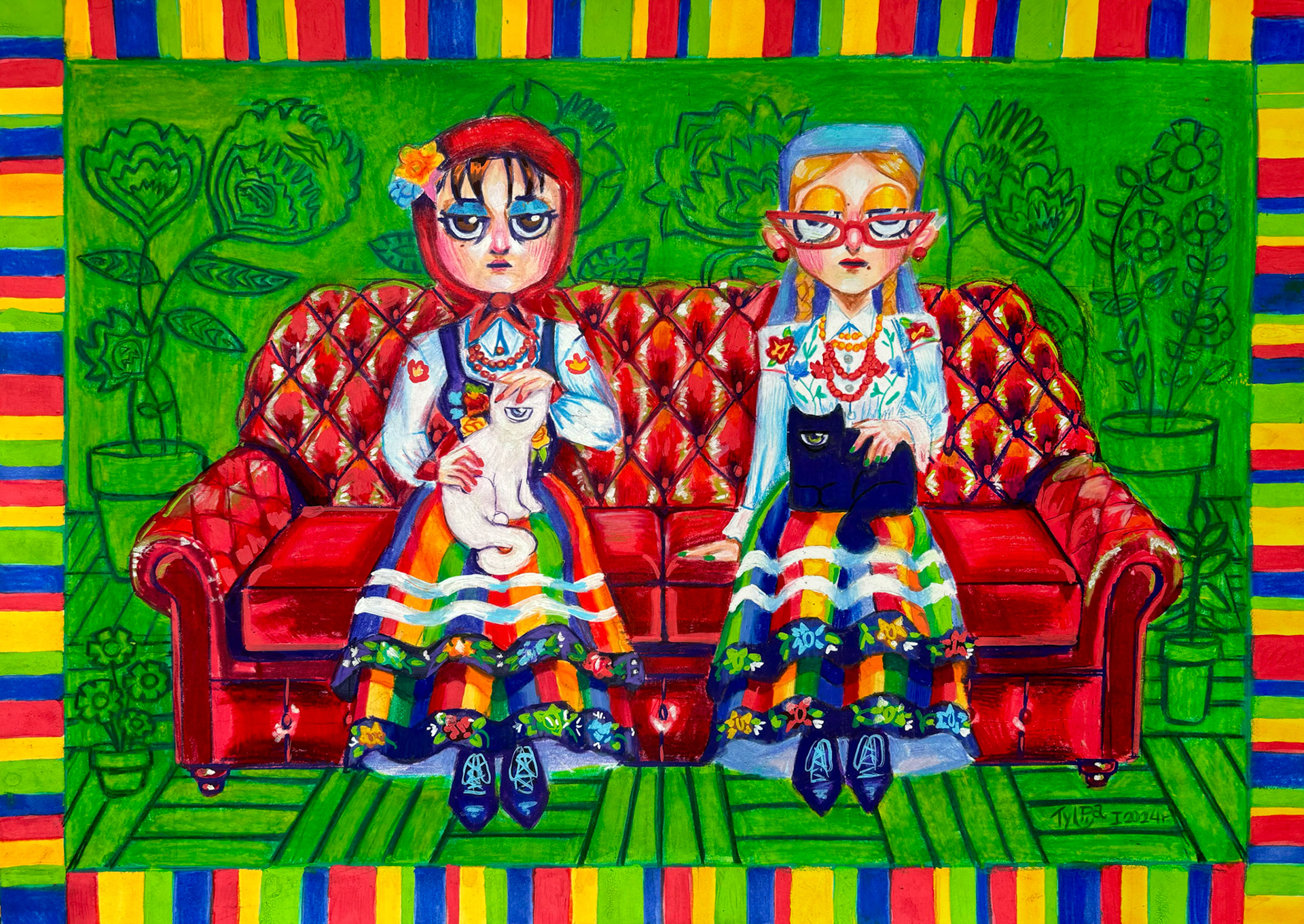 untitled, A3, colored pencils and markers, 2024