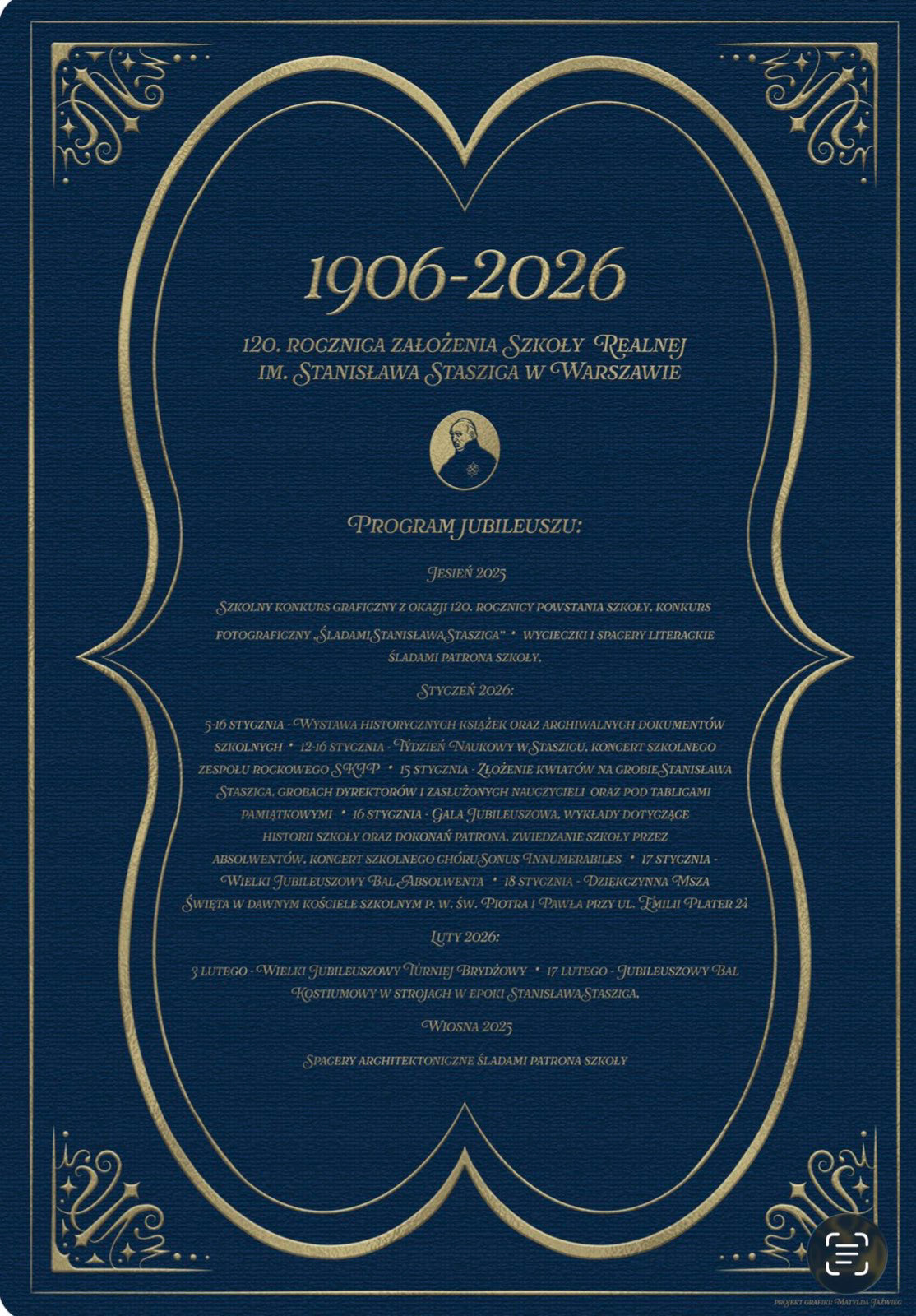 120th High School Anniversary Events Poster