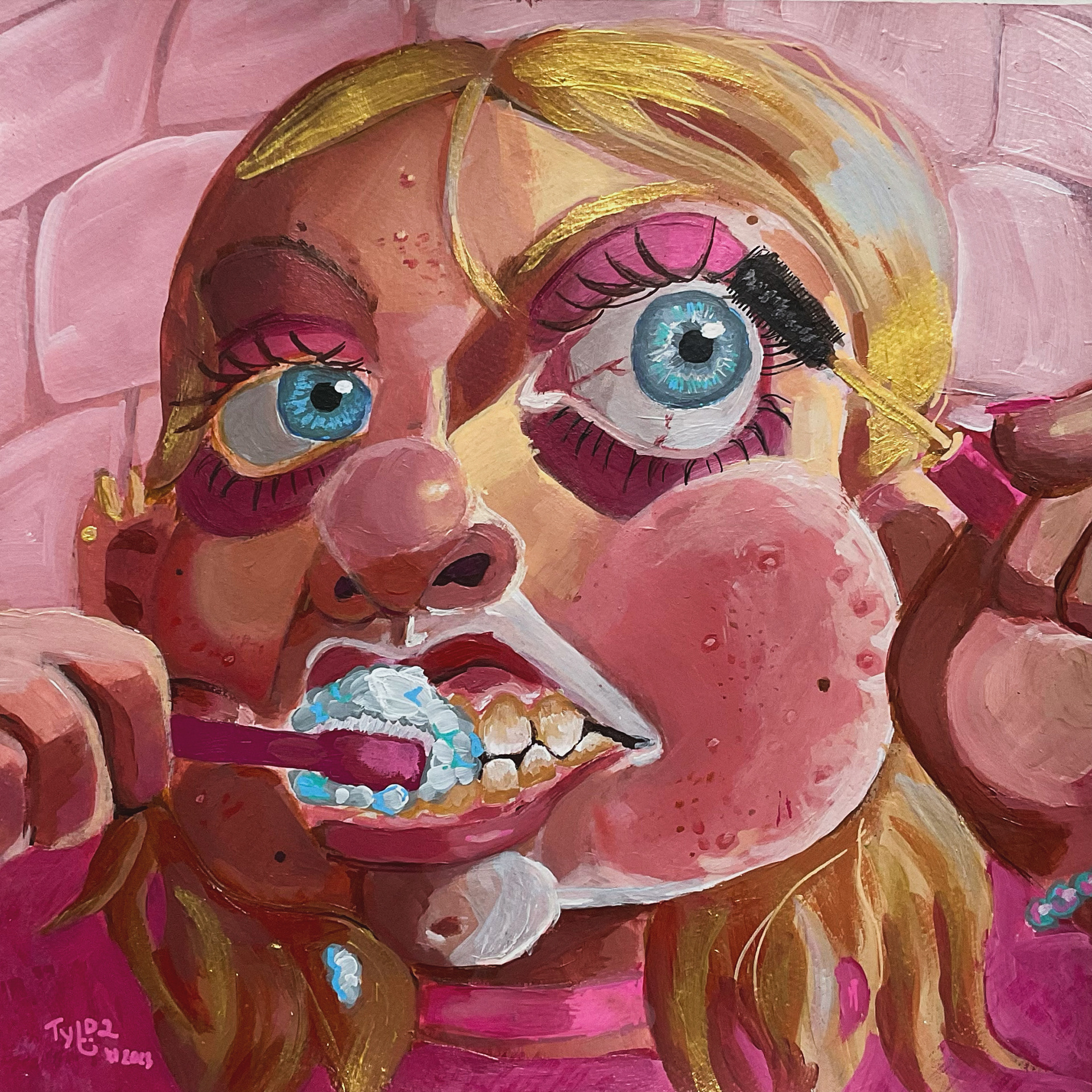 untitled, acrylic paint on paper, 29,7x29,7 cm