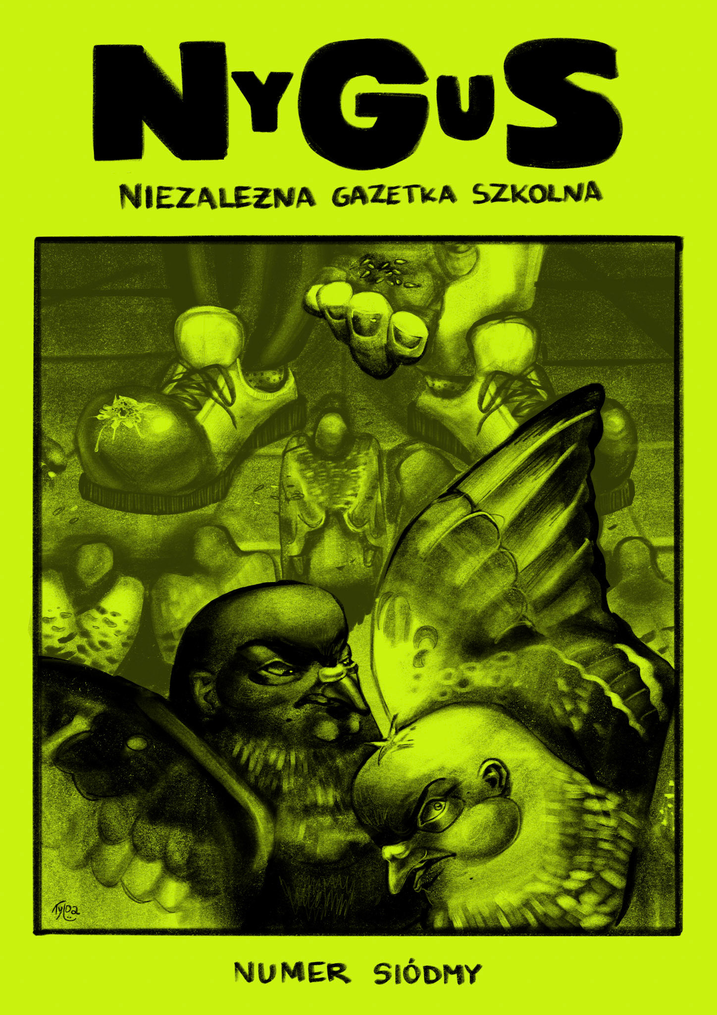 commisioned series of front page illustrations for NyGuS magazine 