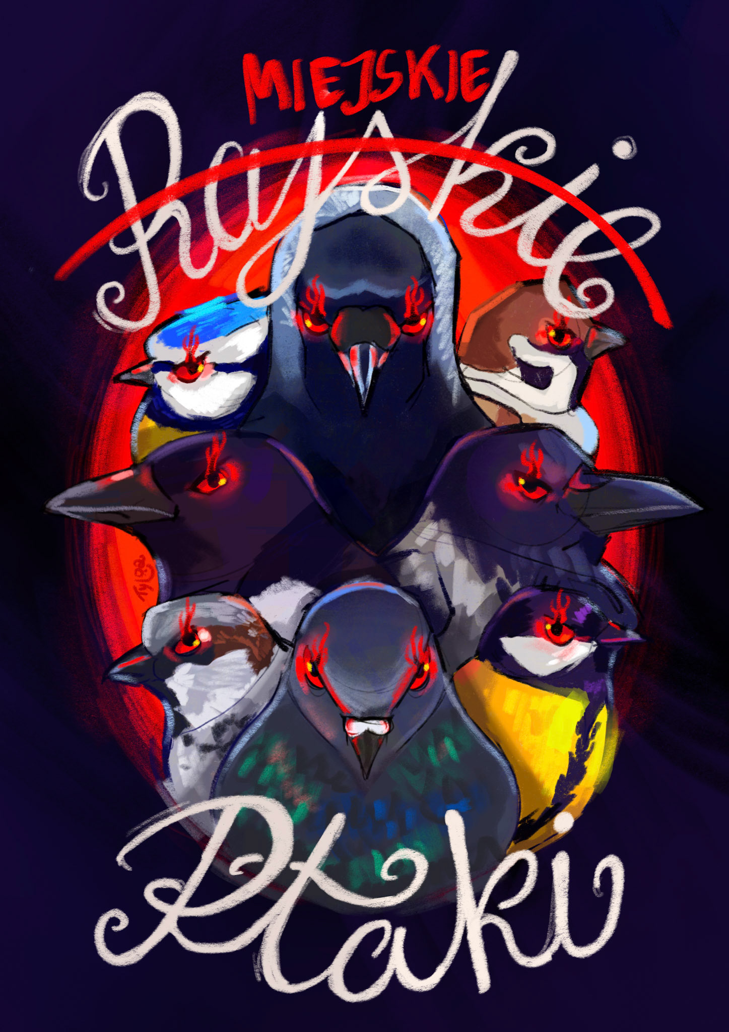 Urban birds, A4, digital, 2023