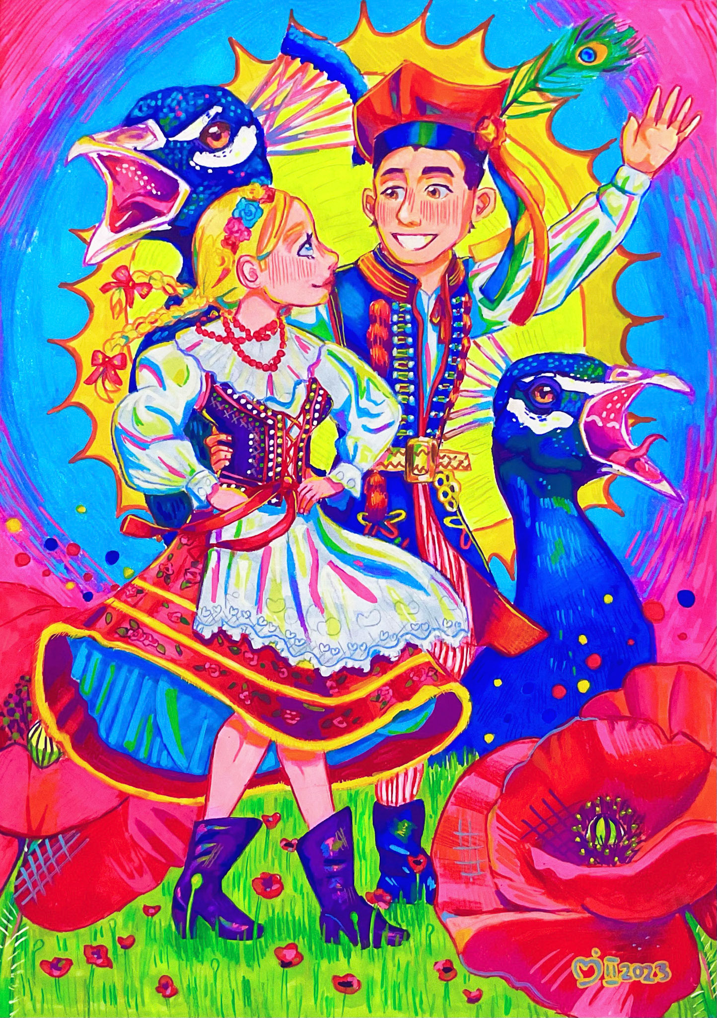 untitled, A3, colored pencils and markers, 2023