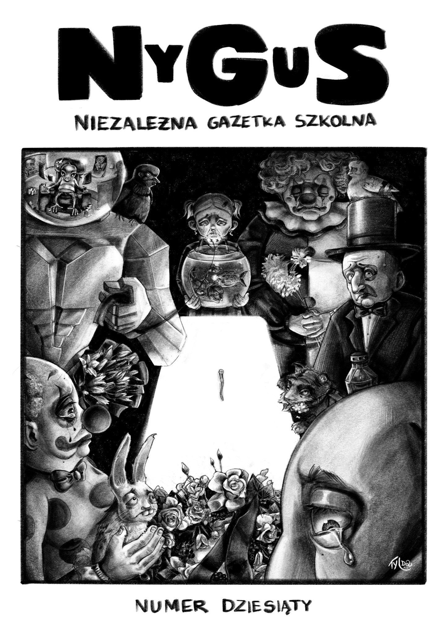 commisioned series of front page illustrations for NyGuS magazine 