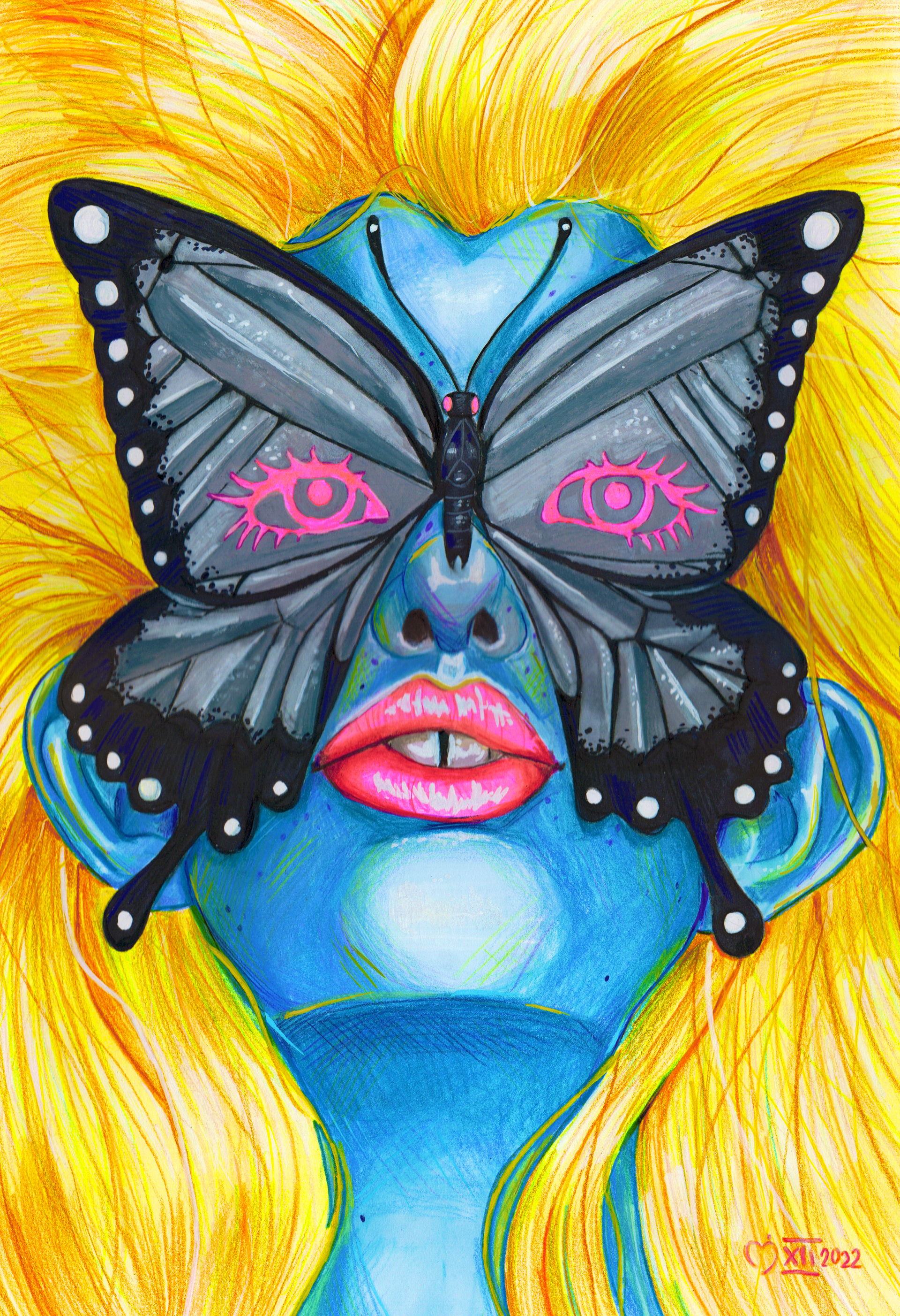 untitled, A3, colored pencils and markers
