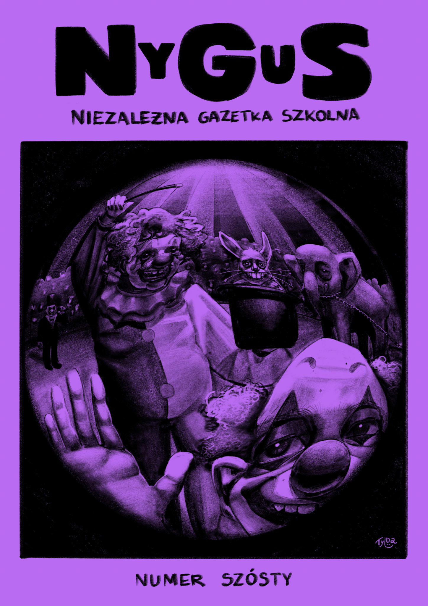 commisioned series of front page illustrations for NyGuS magazine 