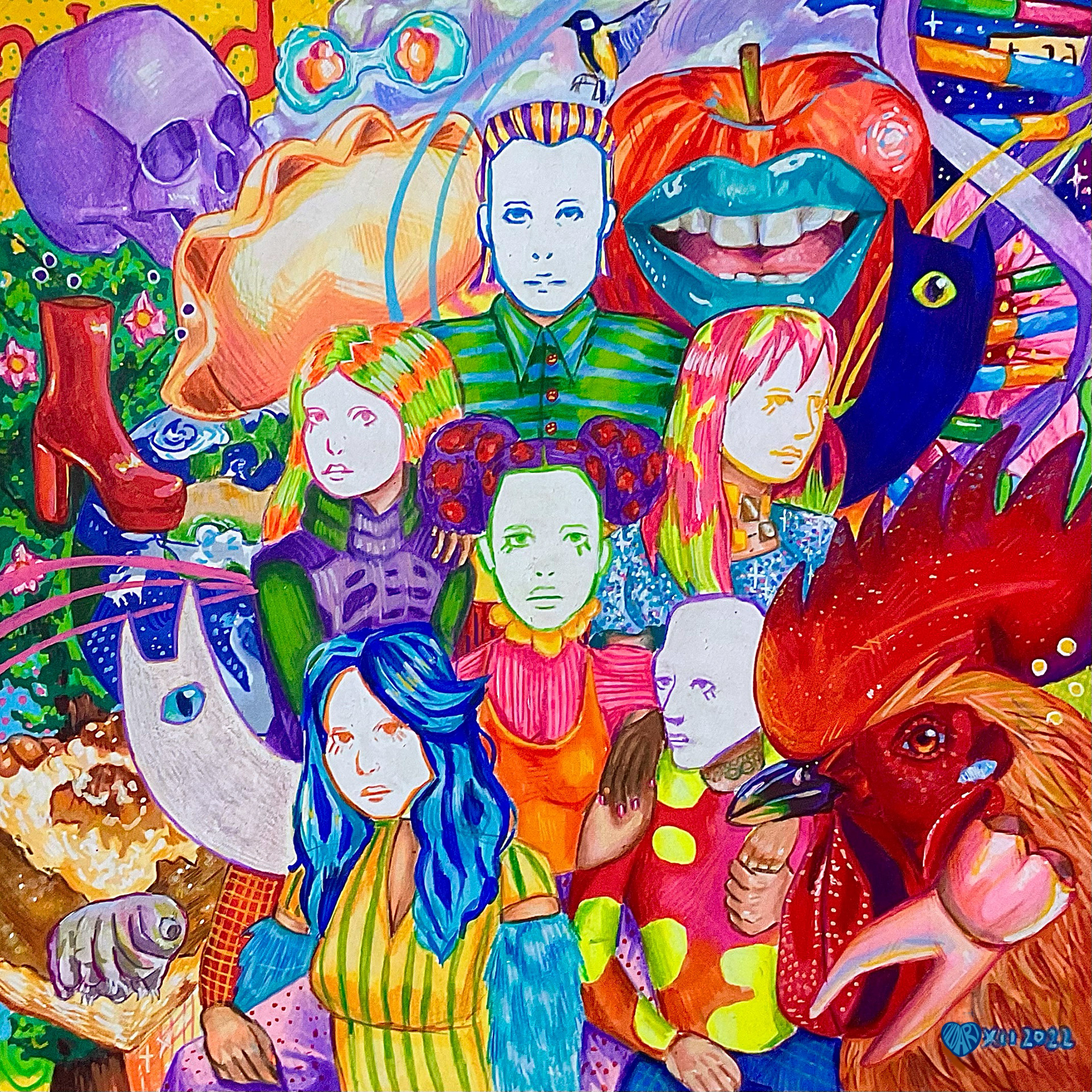 untitled, A4, colored pencils and markers