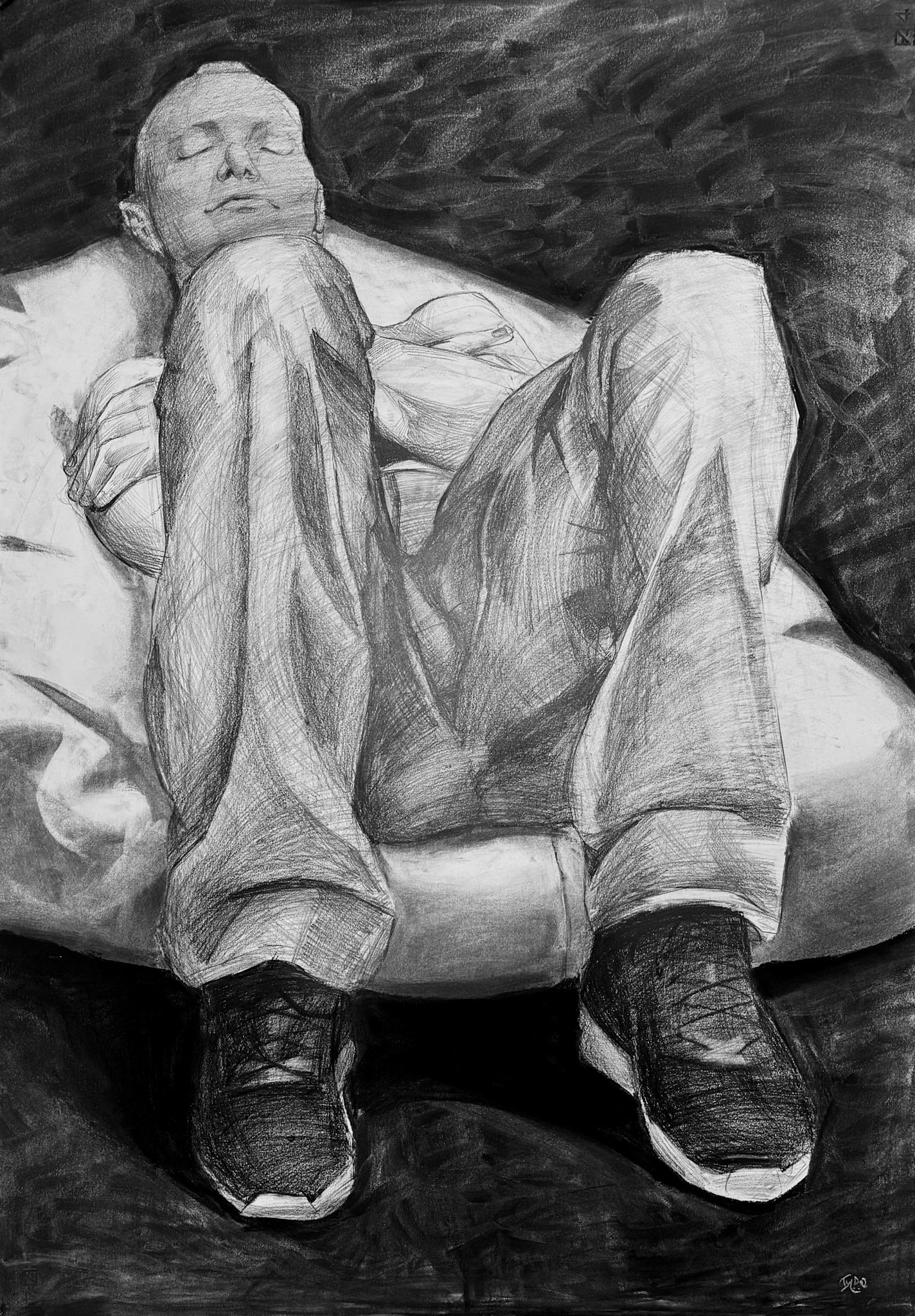 100 x 70 cm, graphite and charcoal, 2025