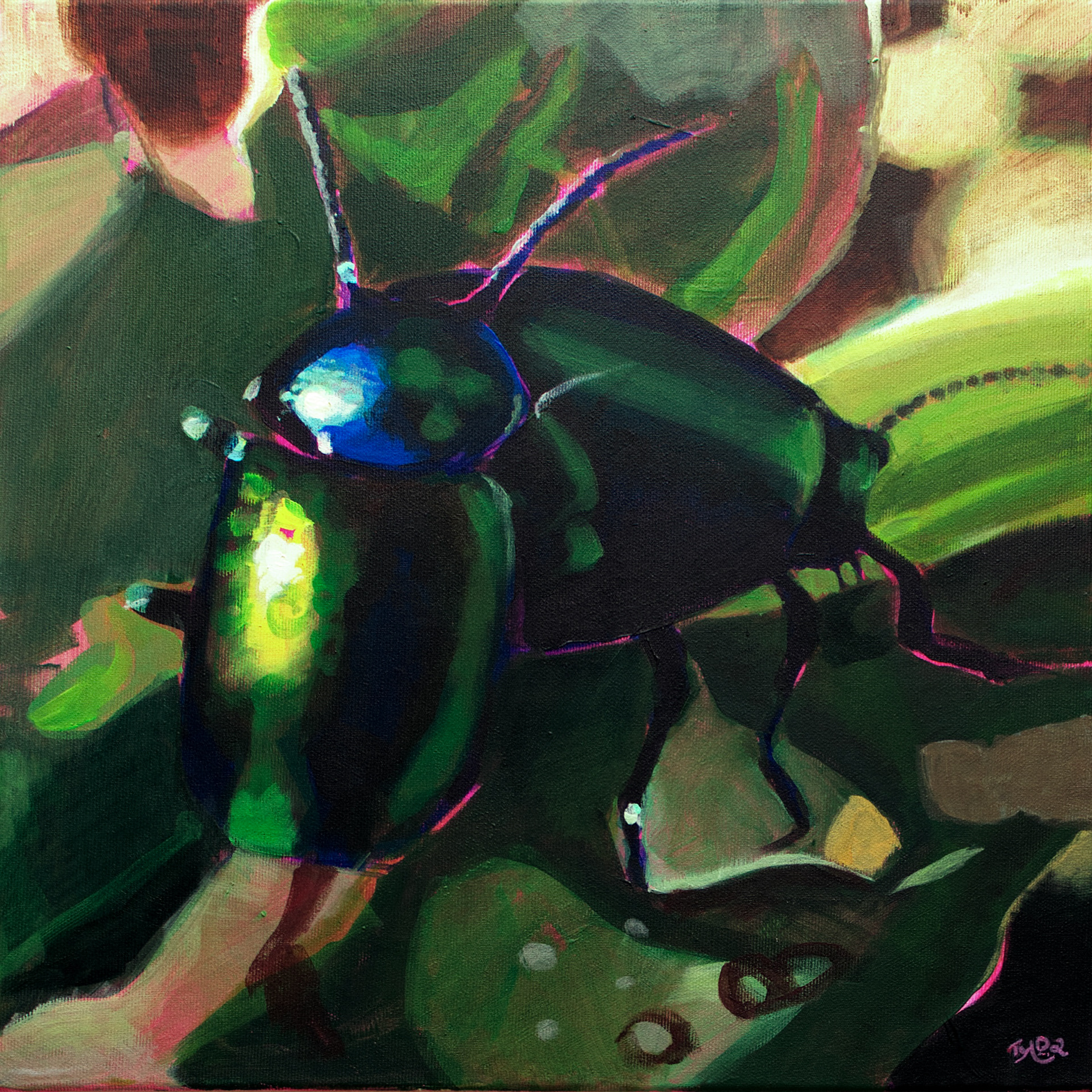 Macro, 40 x 40 cm, acrylic paint on canvas, 2026