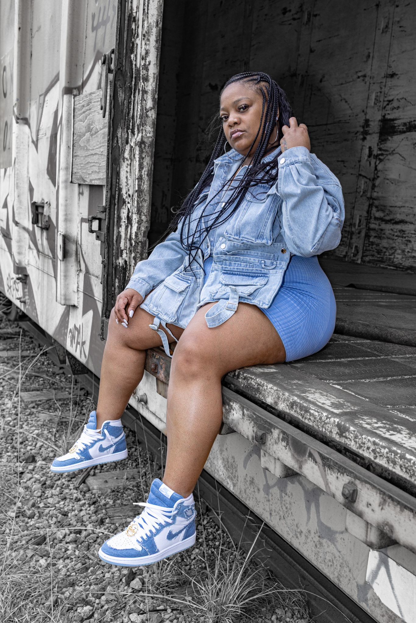 The Railroad "Like railroads carved through wild terrain, we forge paths through adversity; like denim, we are stitched with resilience—durable, worn, and true; and like melanin, we carry the richness of legacy, power, and unshakable beauty in every shade.”