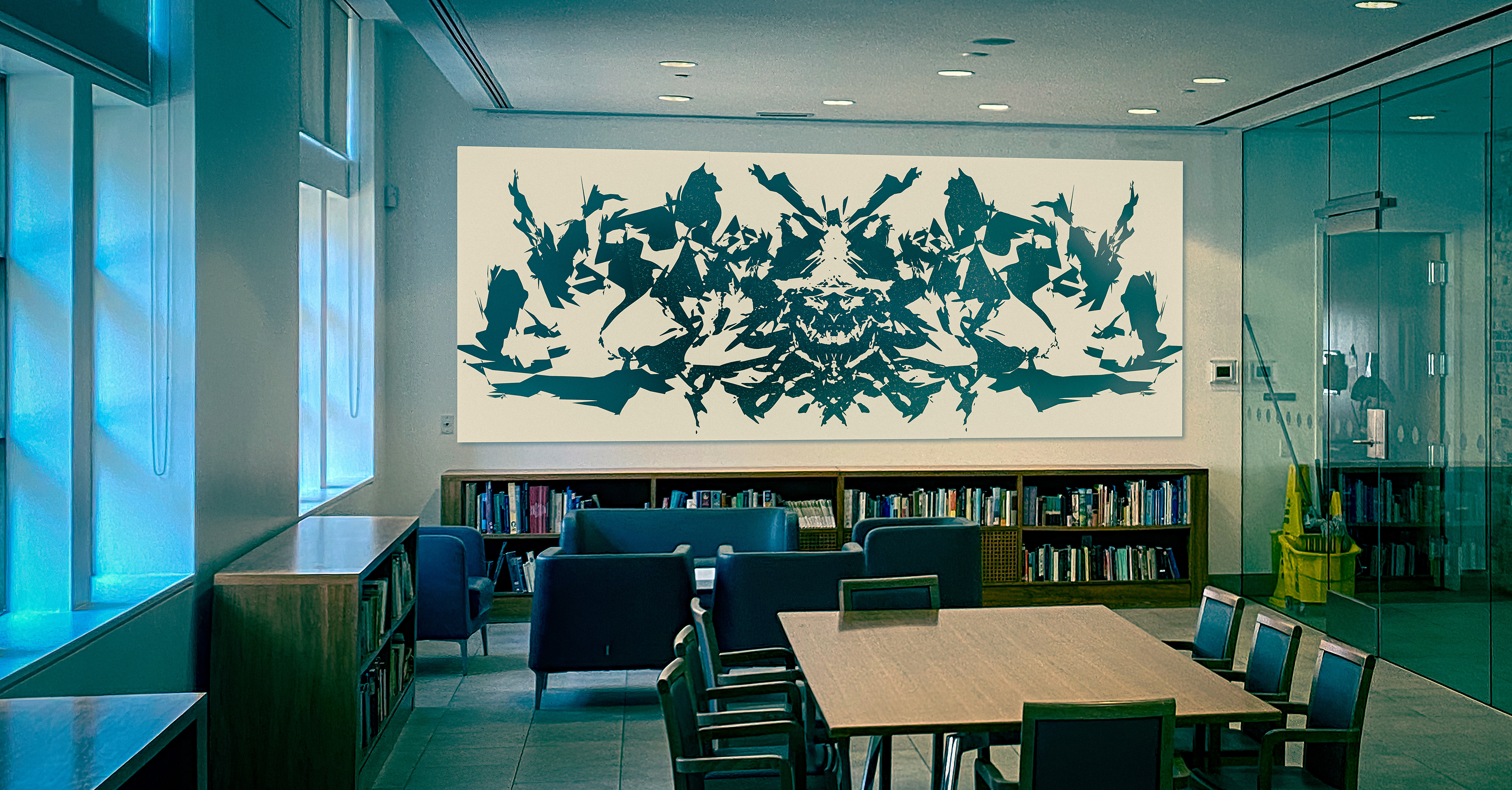 Rorschach painting for Scarecrow's Mother therapists office
