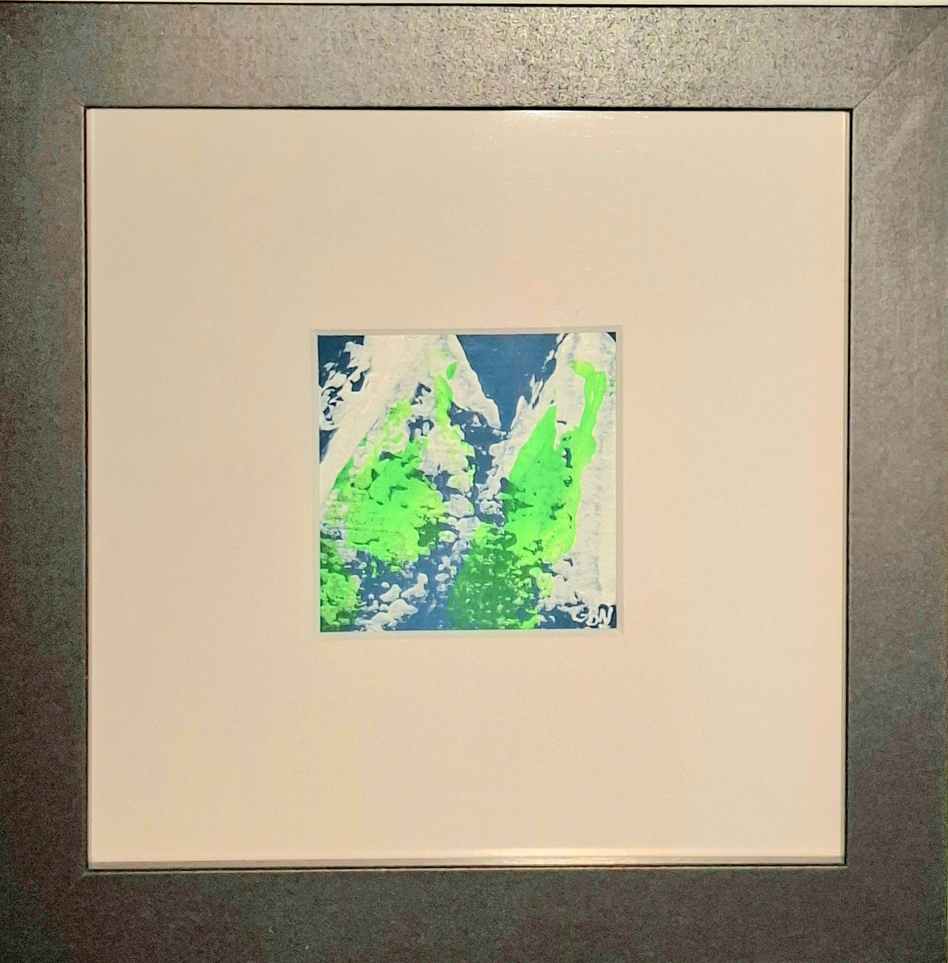 Acryl auf Papier 20x20cm  gerahmt 25€