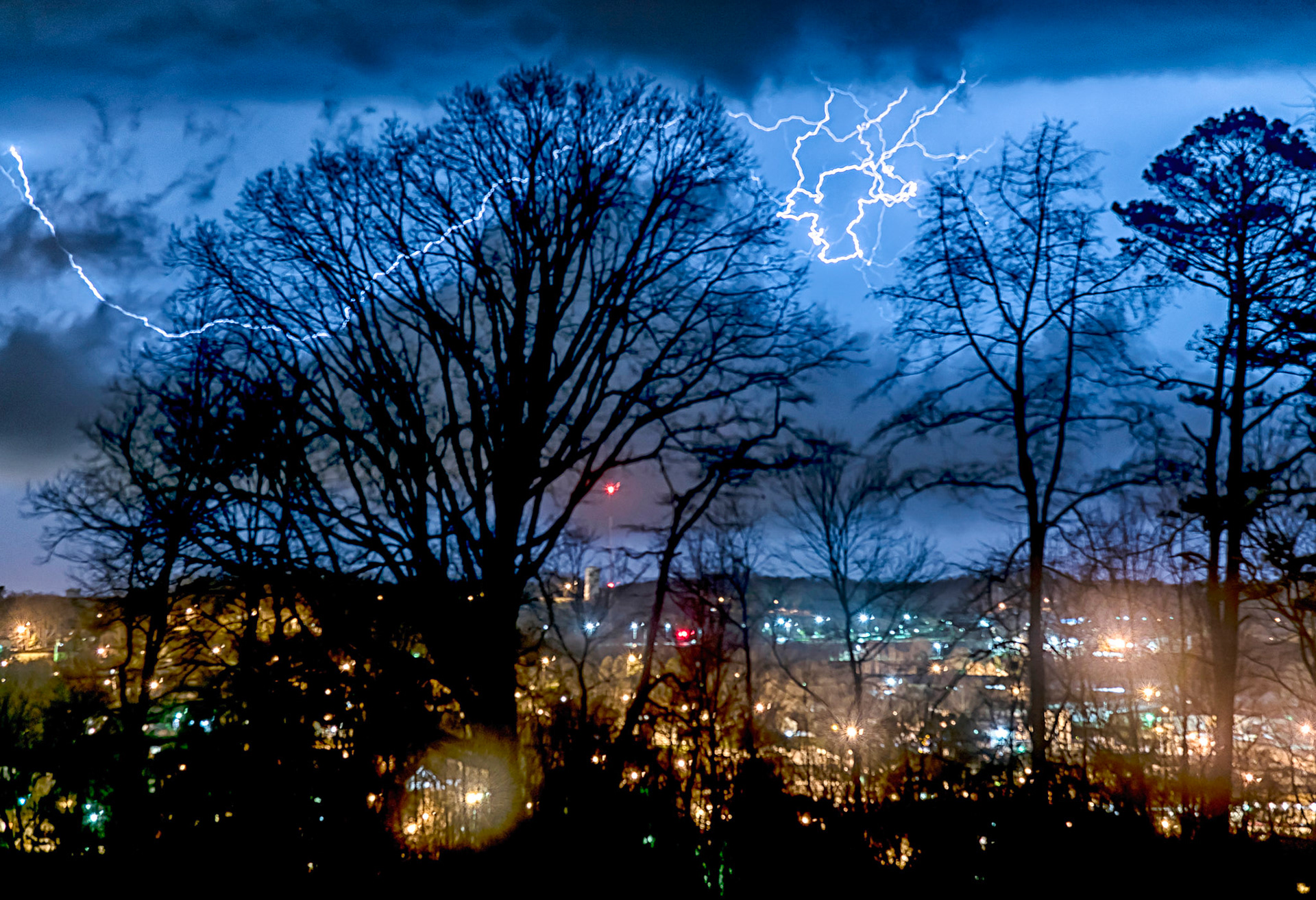 Lights above London