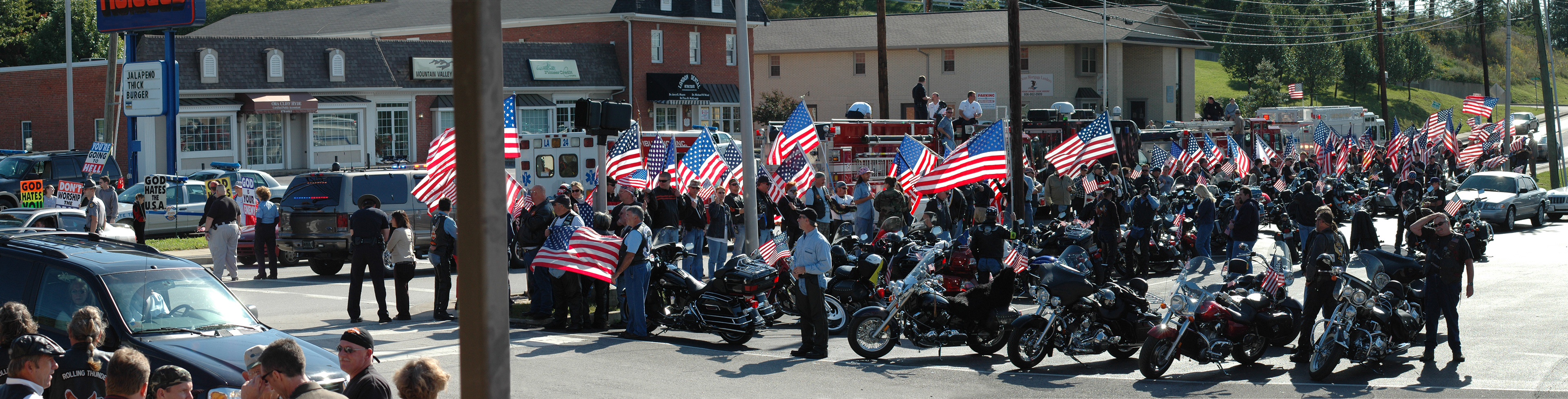 Stand-off at a veteran's funeral
