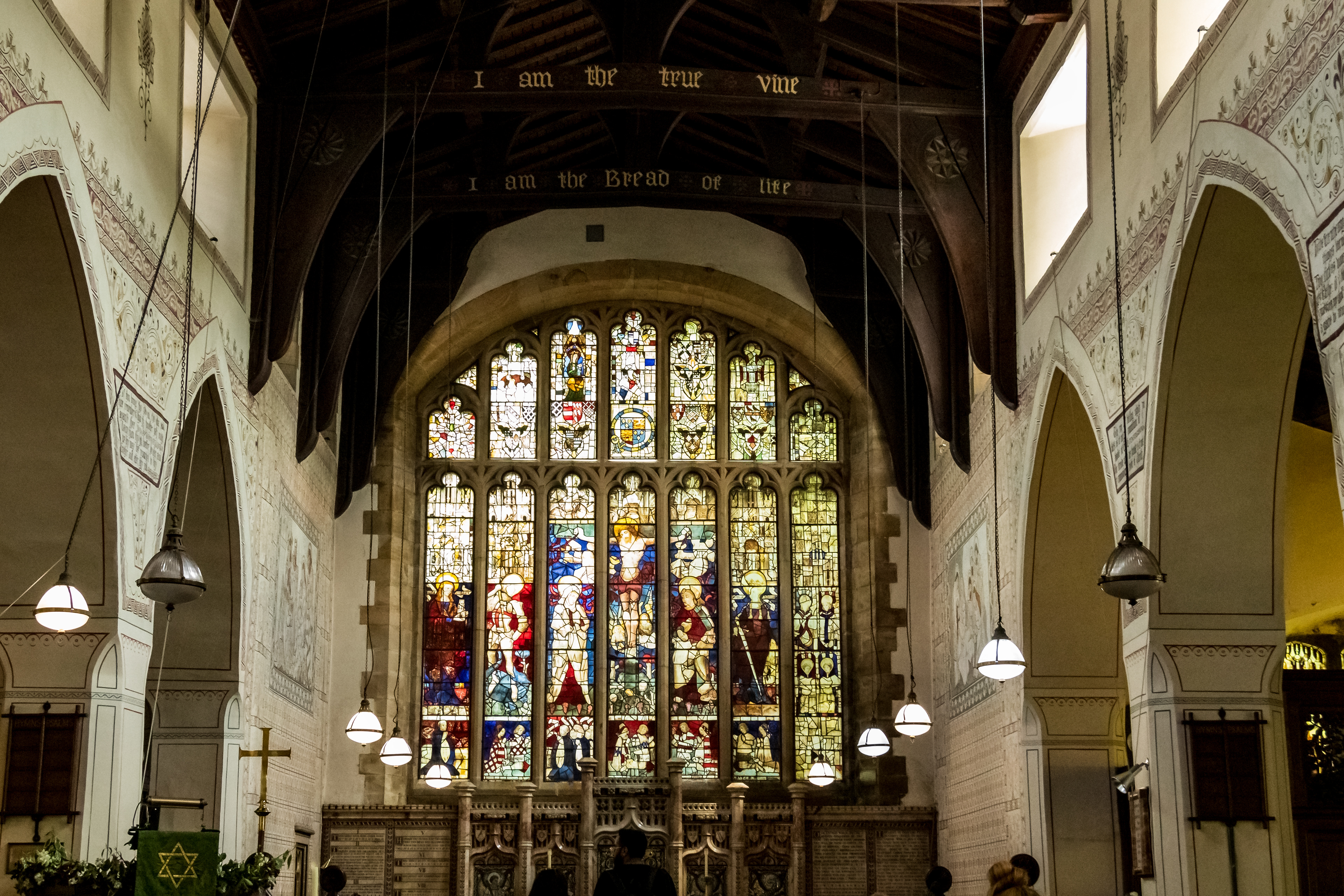St. Martins Parish Church of Bowness was built in 1493 from local slate and sandstone. The paintings that adorn the walls were done by hand, of course.