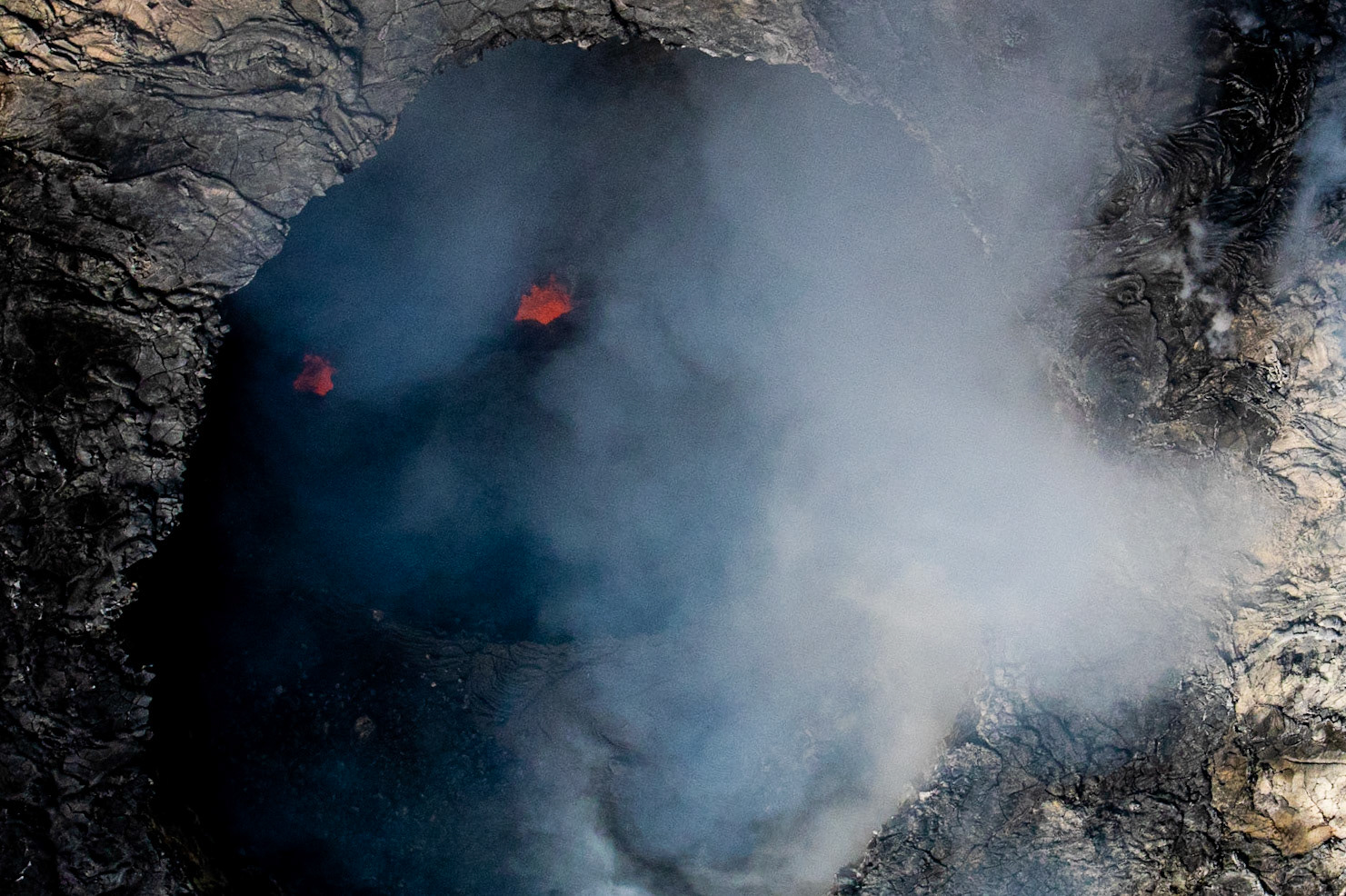 caldera vue du ciel from the sky