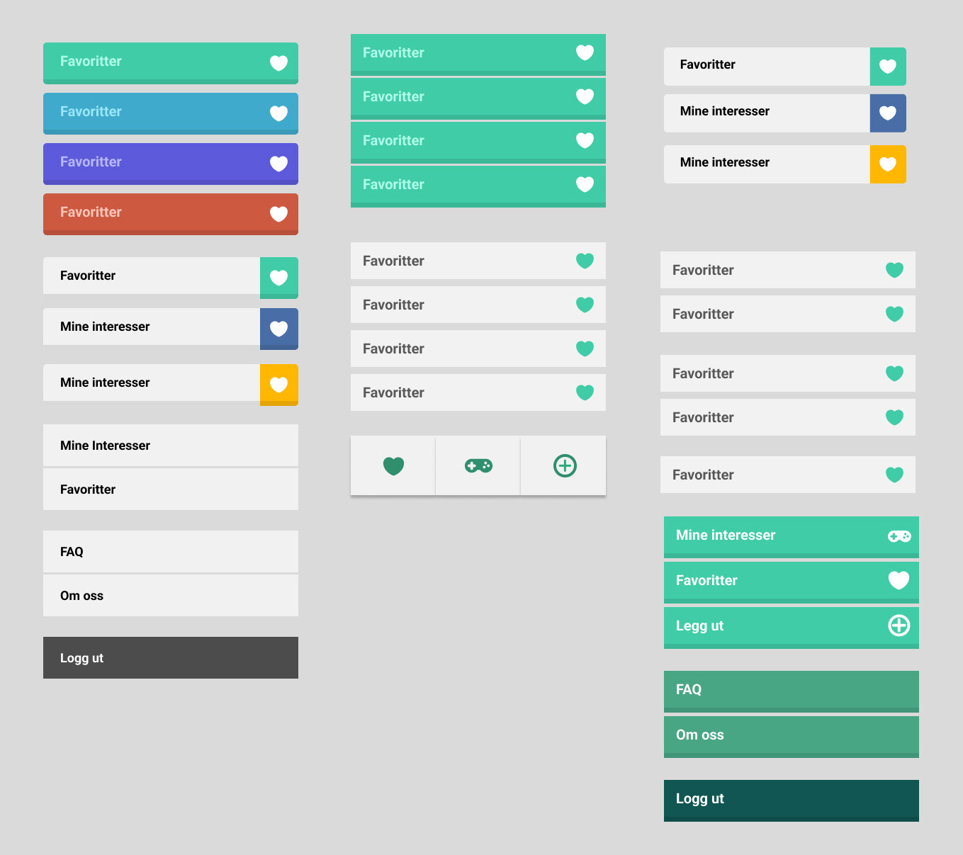 Design system knapper profile (testing/iterasjon)