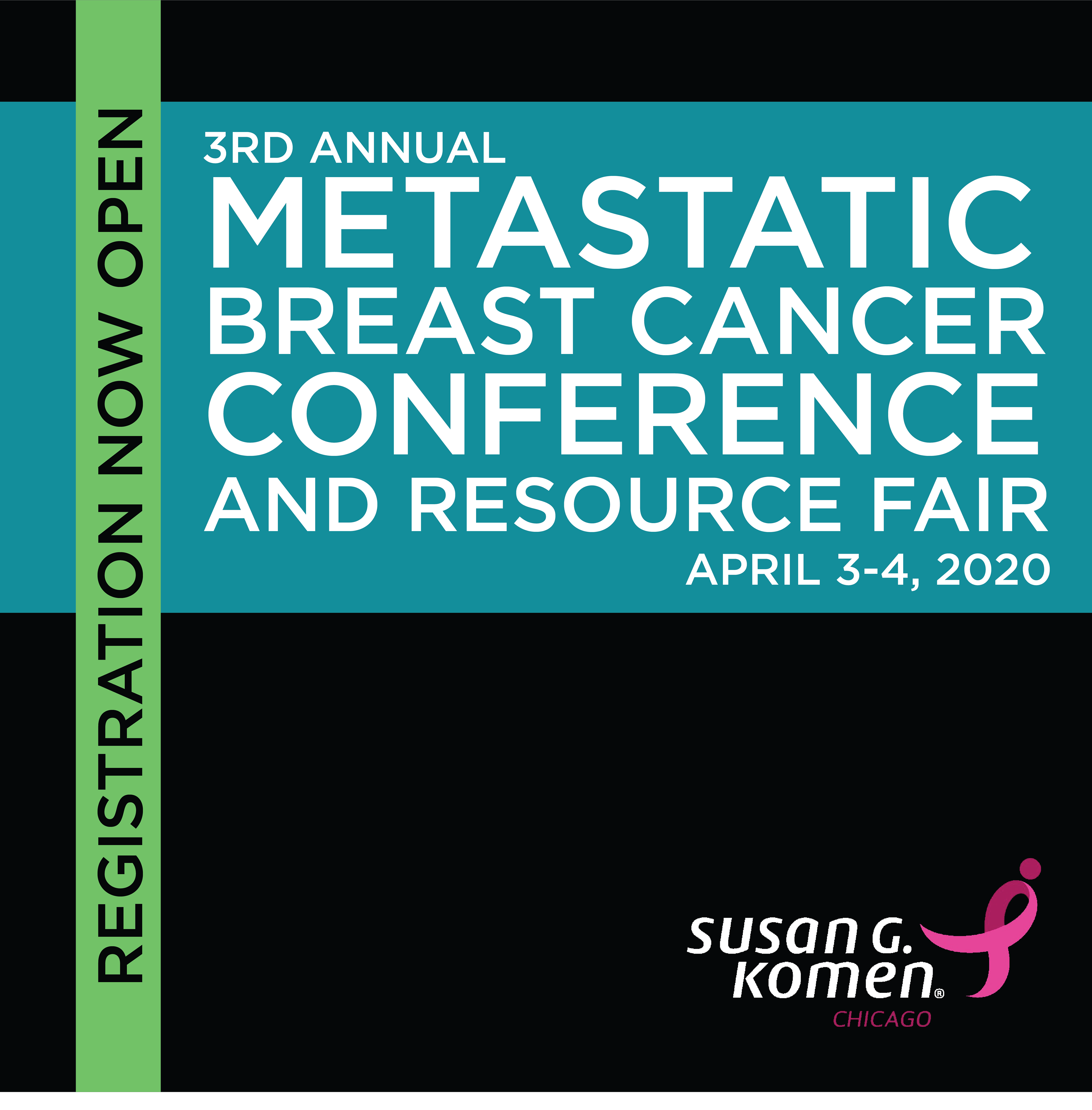 Social media asset for Komen Chicago's 2020 Metastatic Breast Cancer Conference