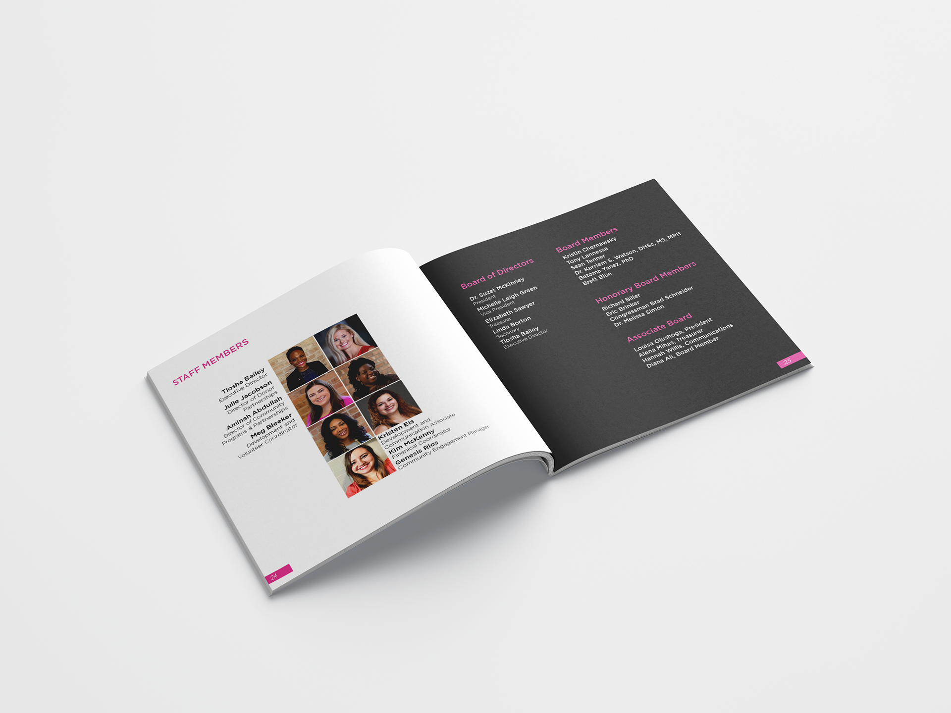 Booklet for Susan G. Komen's annual gala fundraiser, All Bets on Pink.
