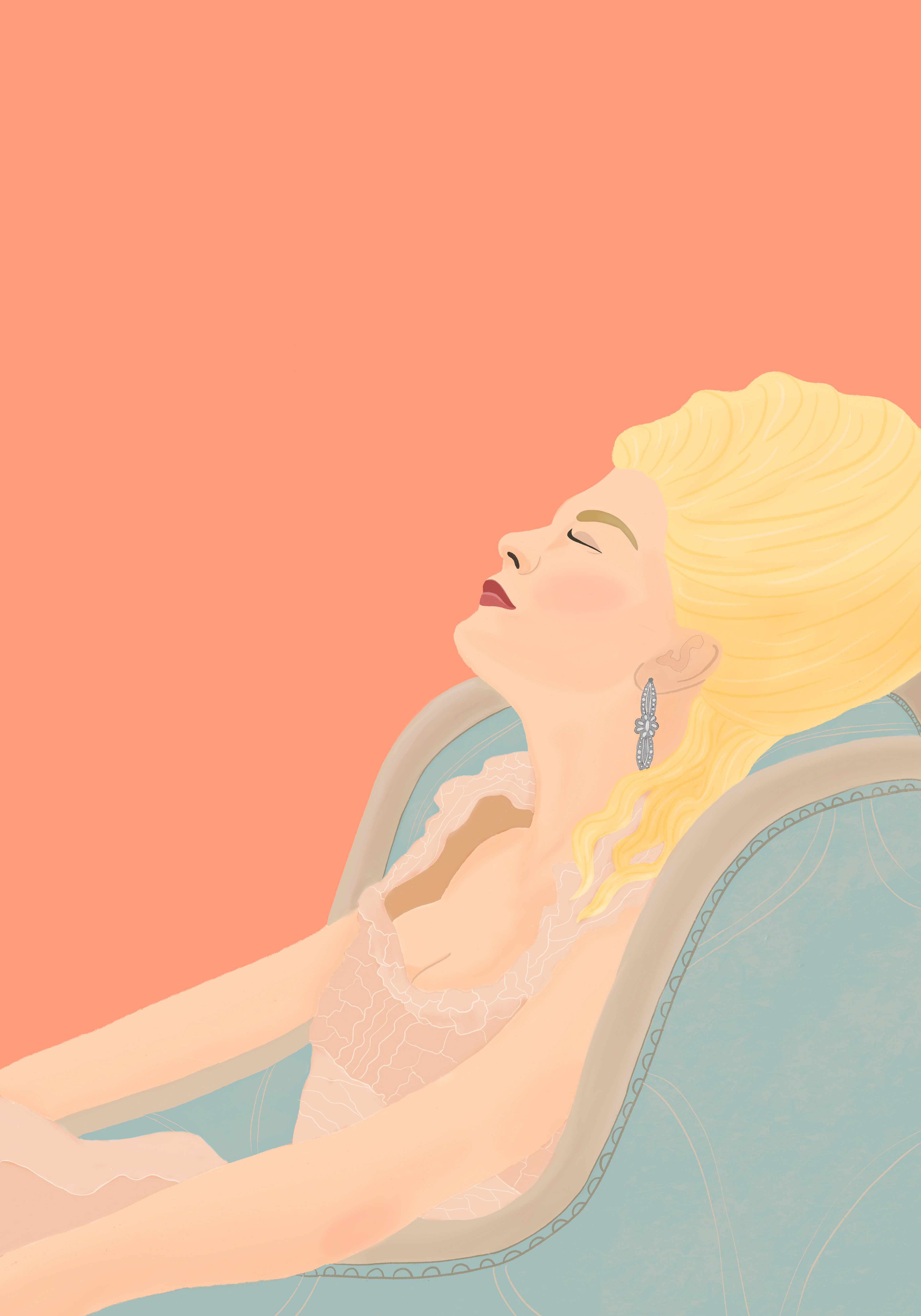 Kirsten Dunst as Marie Antoinette in the 2006 film - Created in Procreate