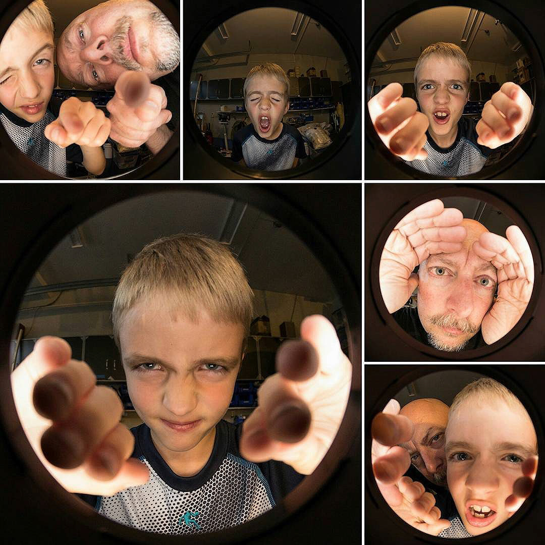 Garret and I having fun creating a "Jarvie Window" !