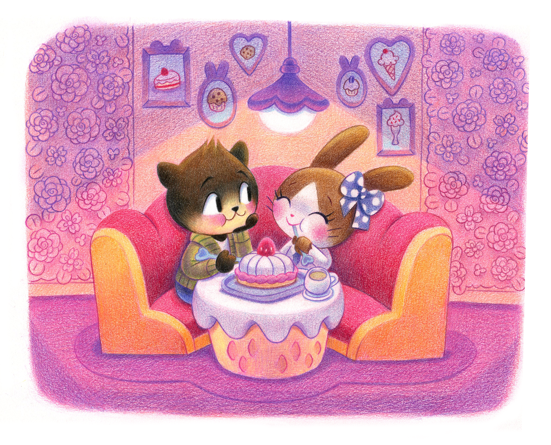 Enjoying Dessert Together
