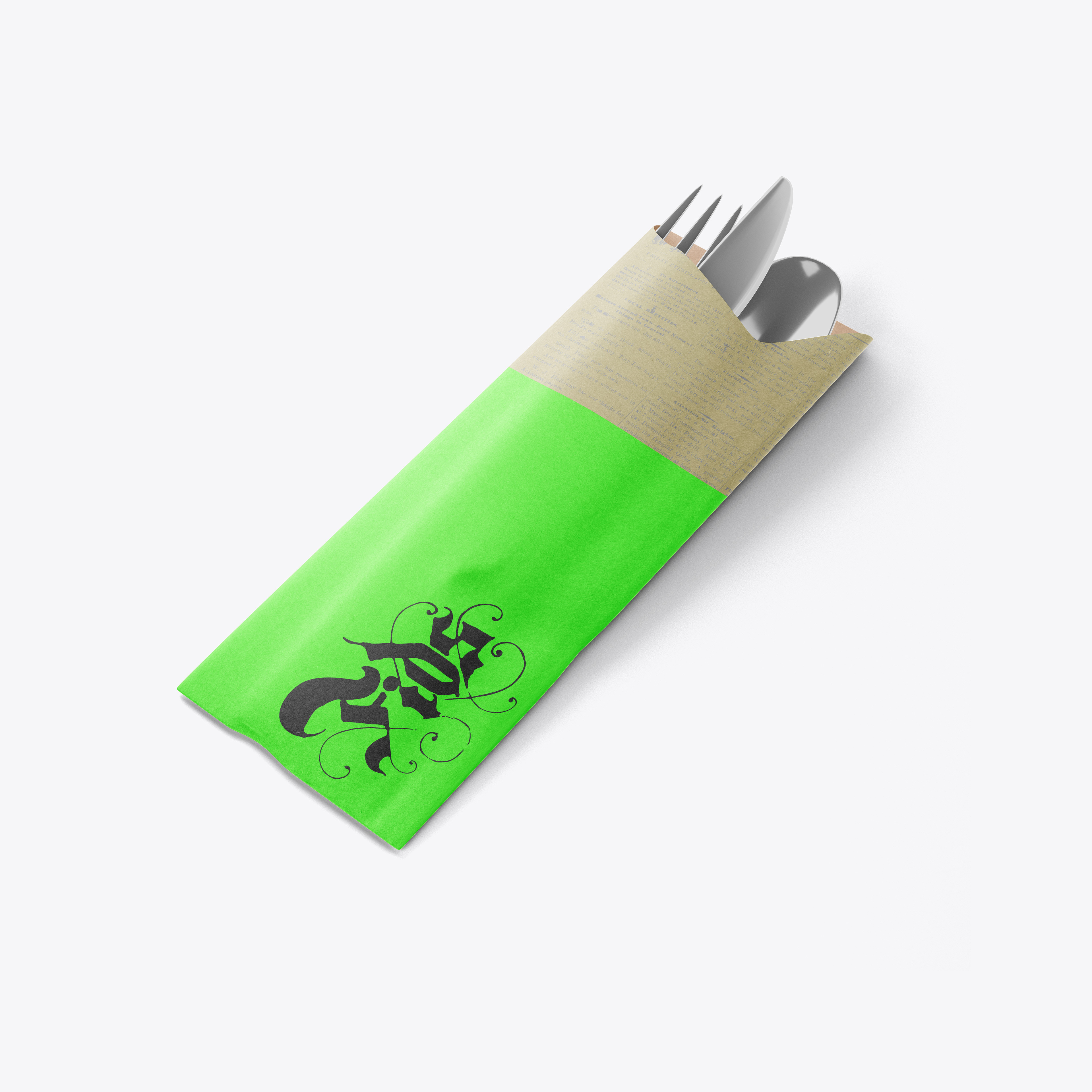 Utensil wrapper (front)