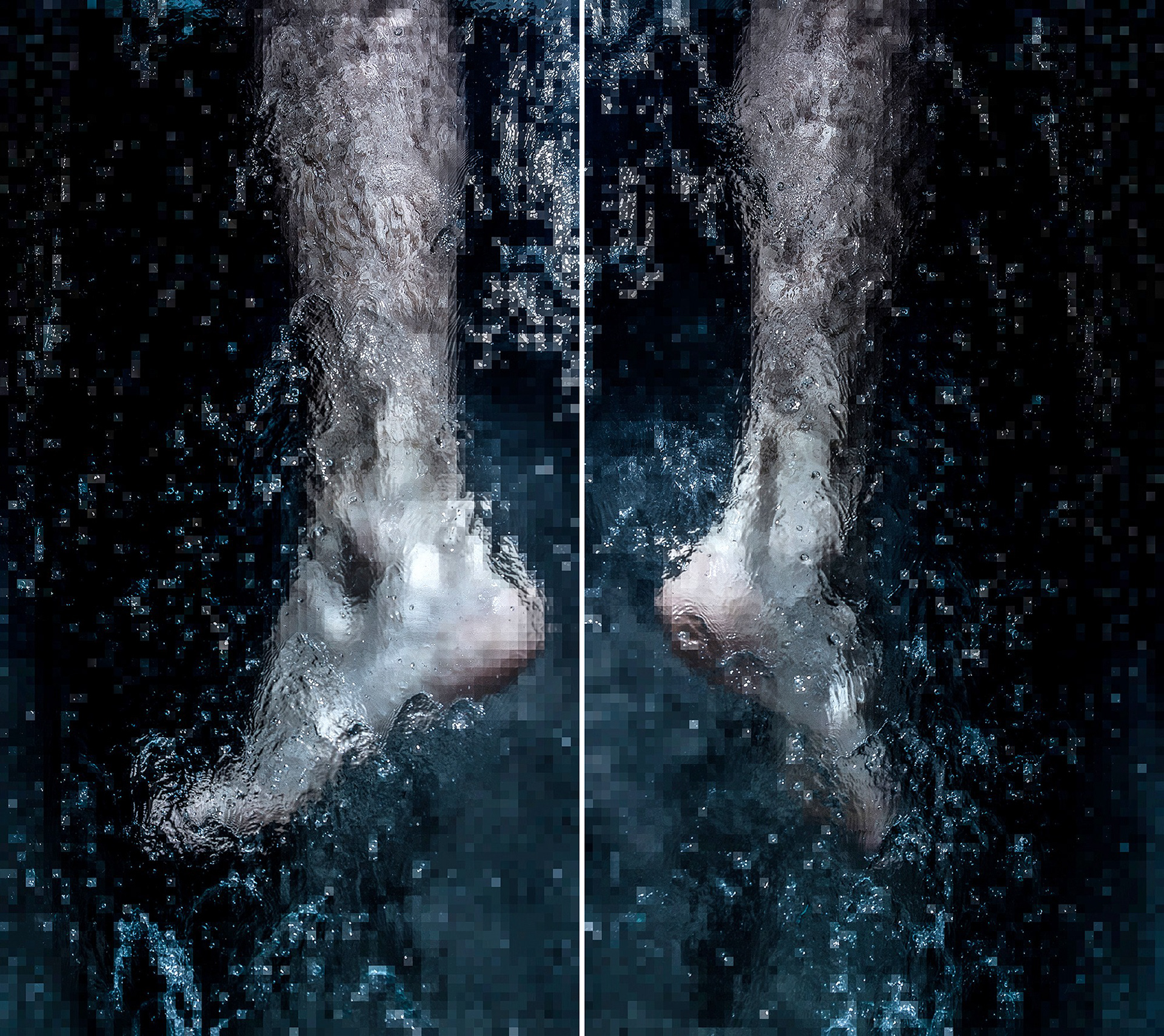 Ascension (diptyque), Impression rigide, Dibon Blanc 3 mm, 114 x 100 cm