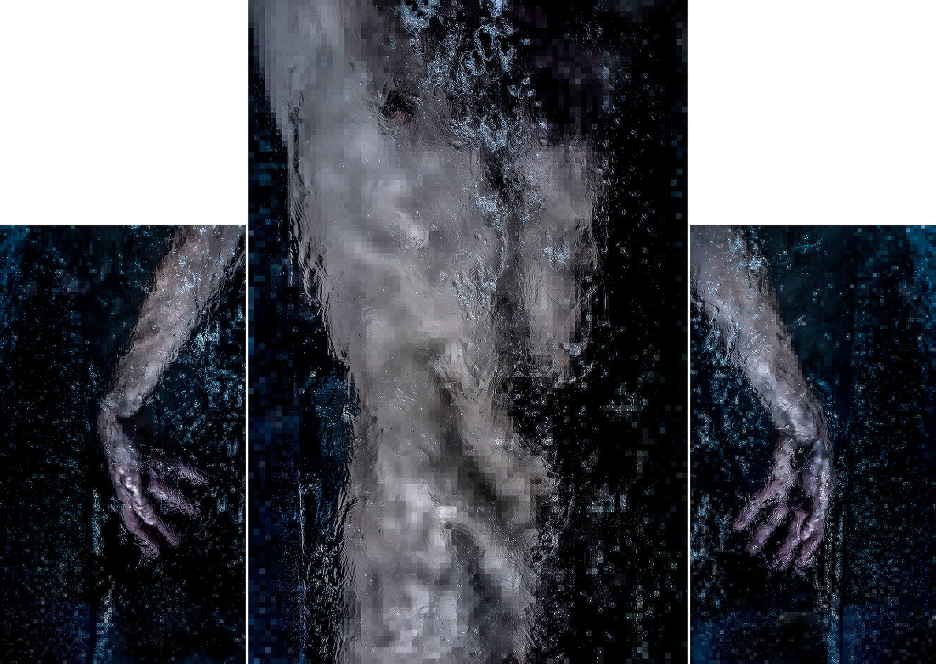 Templum (triptyque), Impression rigide Dibon Blanc 3 mm, 145 x 100 cm